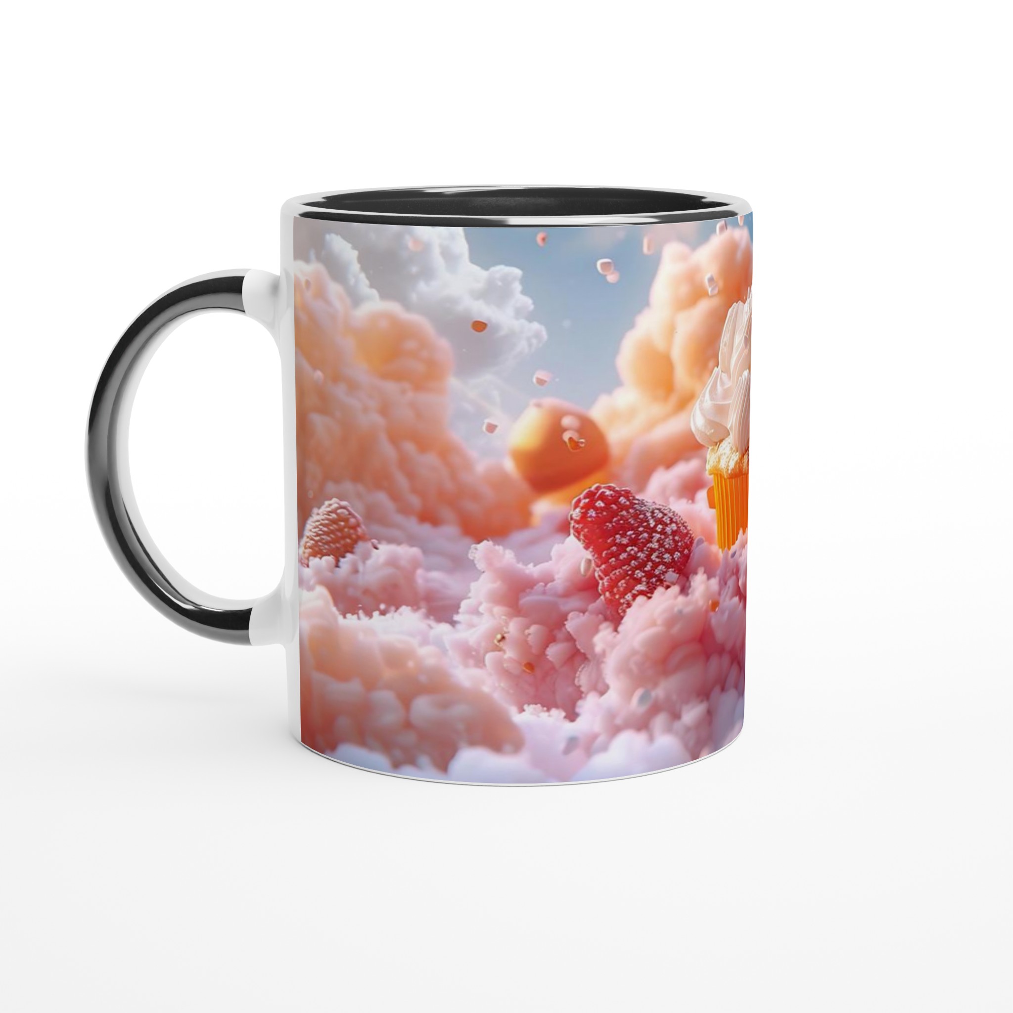 Drömsk Cupcake 11oz Keramikmugg – Pastellrosa Moln och Hallonmagi i Ditt Val av Färg 7 76ac2b94-47c8-44f8-a8c8-9a5af641135a