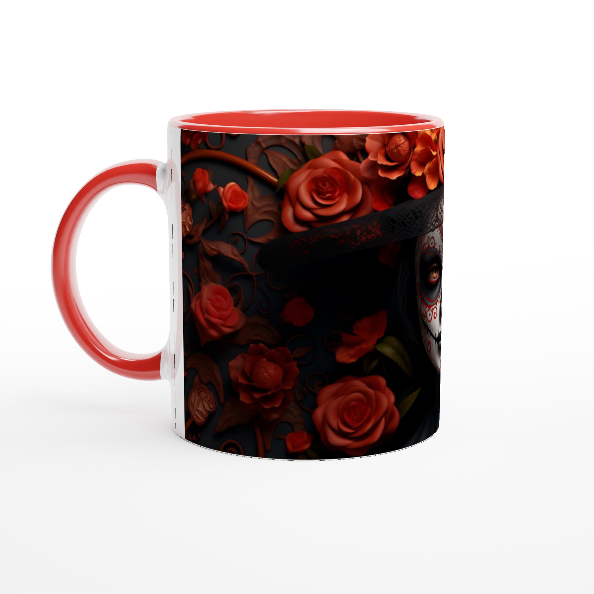 Catrina Day of the Dead 11oz Keramikmugg – Elegant Design för Kaffe & Te i Sju Färgval 2 76d63004-4a69-402e-9f50-6f6acf86b78d