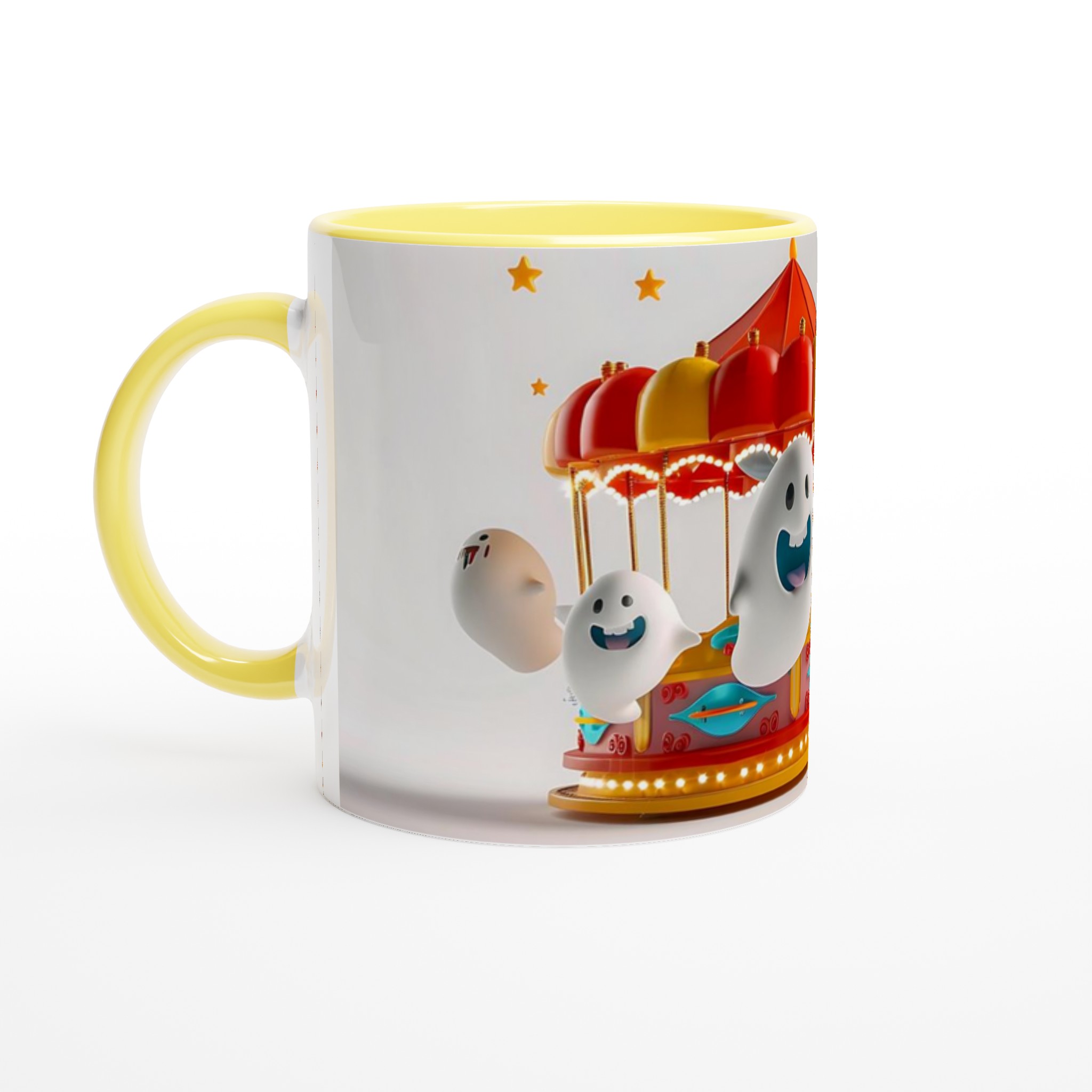 Munter Karusell med Spöken 11oz Keramisk Mugg – Färgglad Design för Glada Stunder 6 775f70c7-5a6a-46cf-9671-7839e95155f1