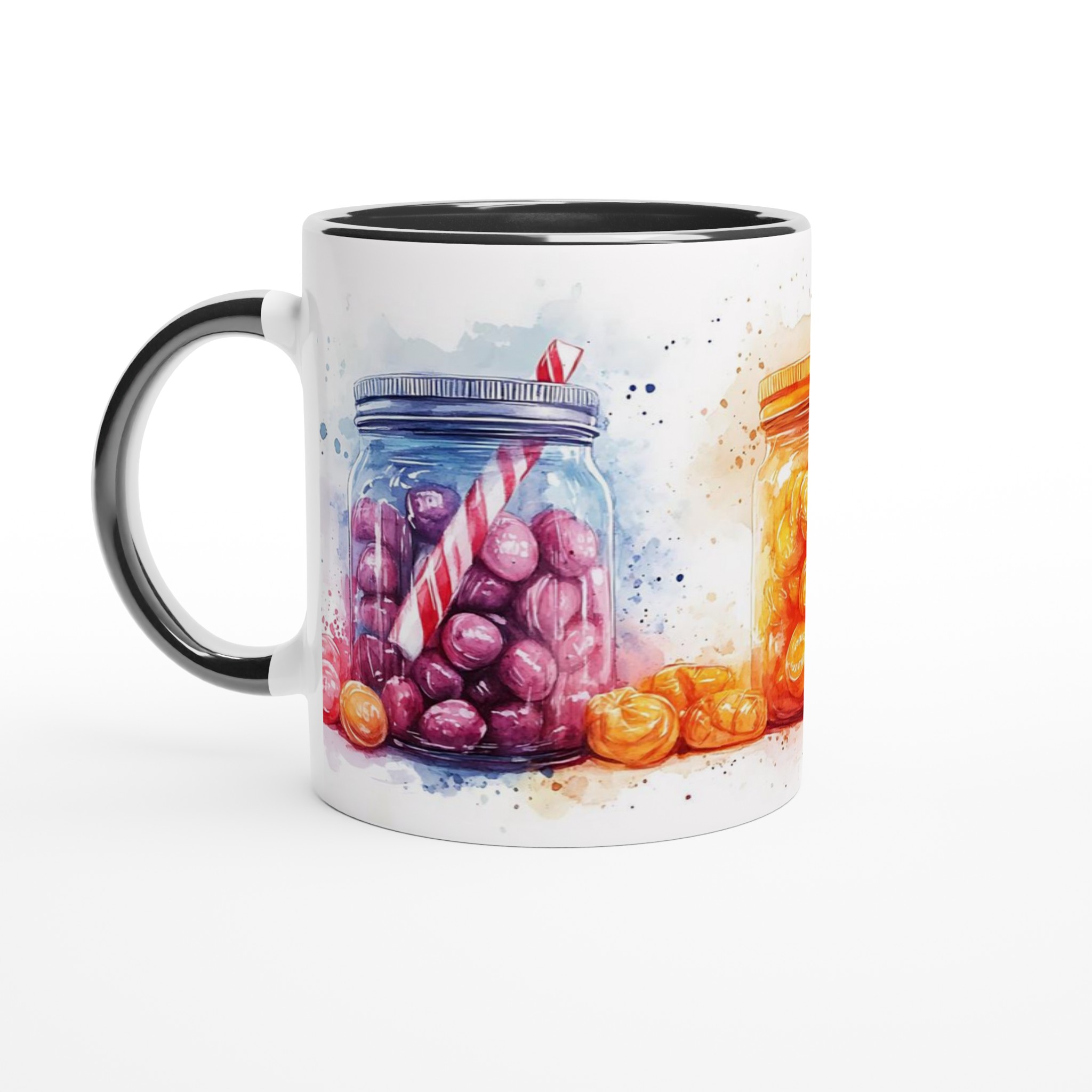 Färgsprakande 11oz Keramisk Mugg – Konstnärlig Godisfrossa i Vattenfärg, Välj Bland Flera Levande Färger! 2 77a45266-e483-4661-bae5-61167f1f5096