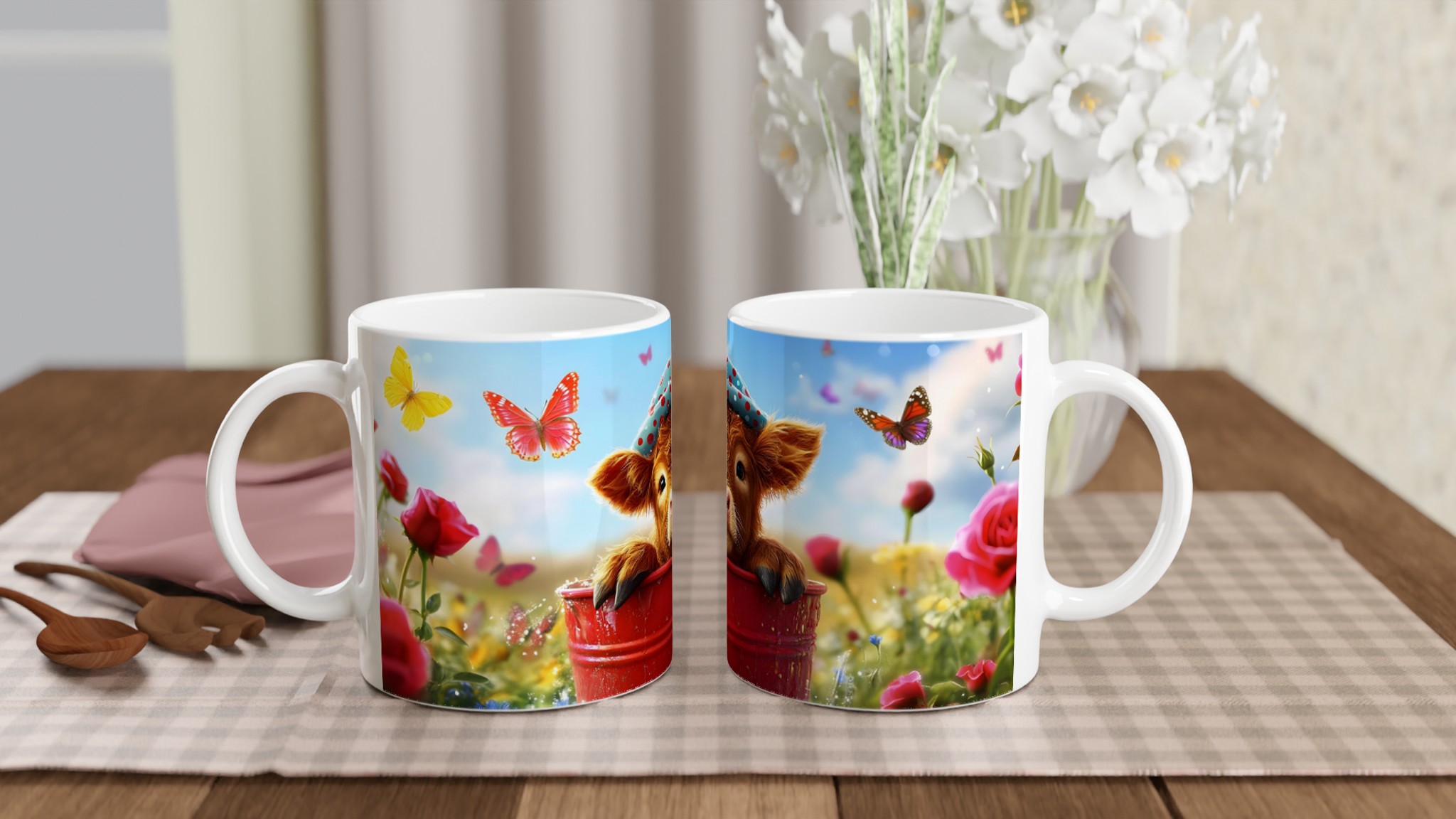 Söt Kalv i Hink - 11oz Keramikmugg | Lekfull Design & Färgstarka Tryck i Flera Kulörer 10 77a62d89-9e5c-4422-ae5c-2abeaf21d37a