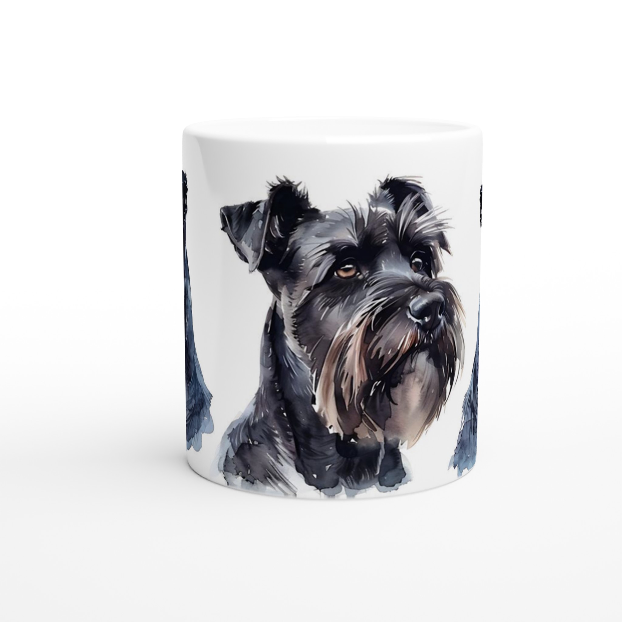 Svart Schnauzer Akvarell Mugg - Personlig 11oz Keramikmugg i Valfri Färg 8 77f0546b-61a2-4a62-b018-dd2d3a8ad733