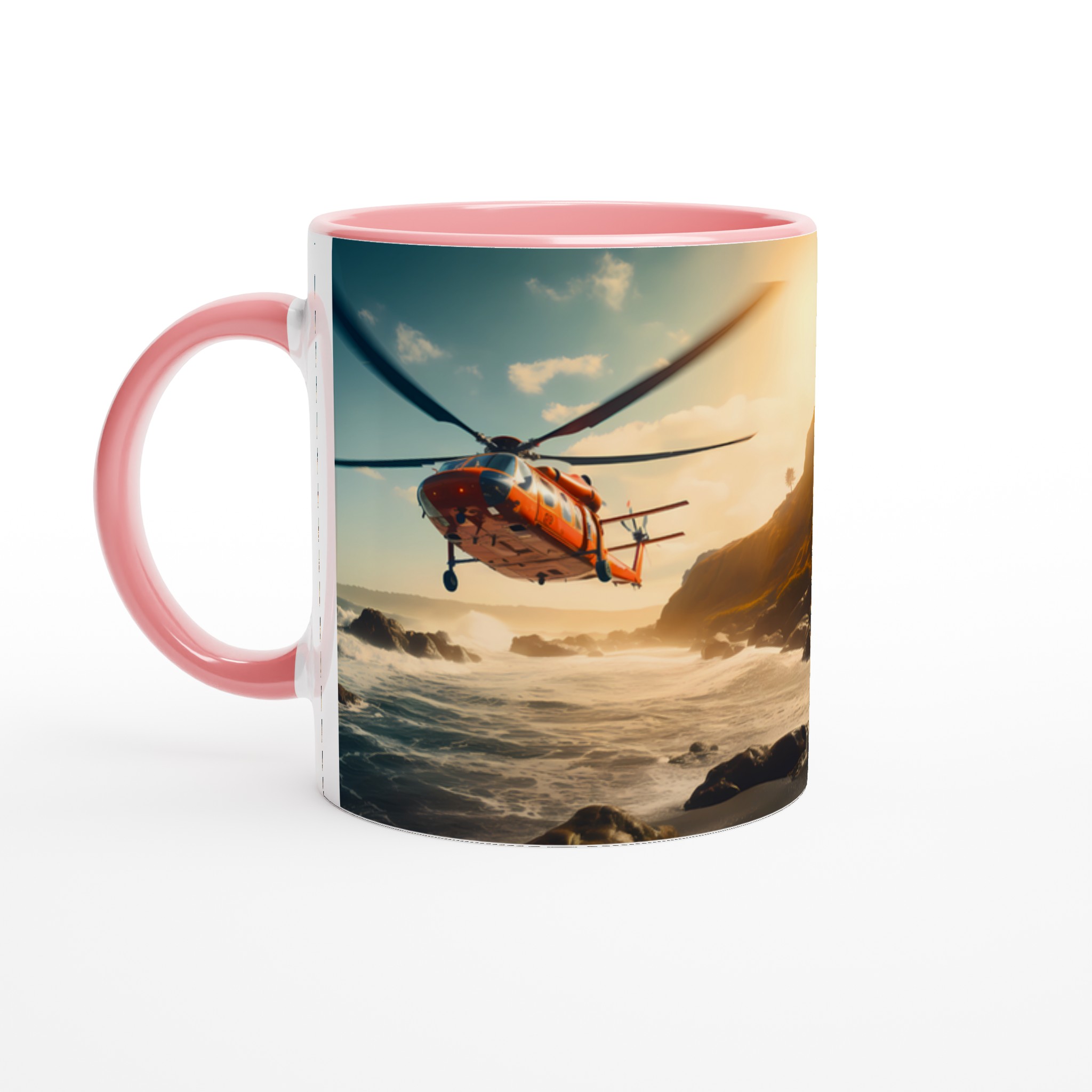 Dual Rescue Helicopters at Sunset – Ocean Horizon 11oz Keramisk Mugg i Valfri Färg 6 787e4e55-0b37-4ab6-8704-cf79b14dd5c6