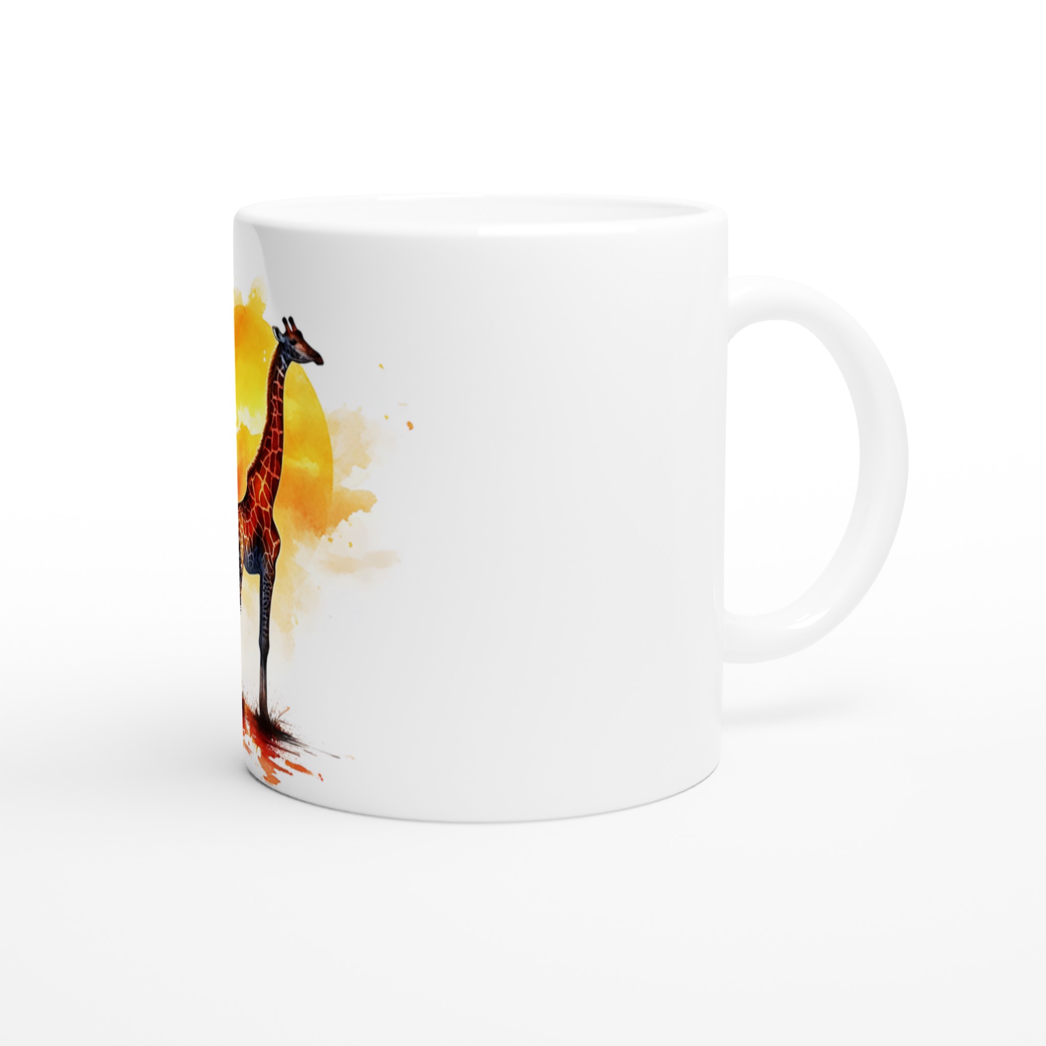 Akvarell Giraff Mugg – Levande Solnedgångstema, 11oz Premium Keramisk Kaffemugg i Flera Färger 9 789a7964-b9b0-4680-b6a2-f78d21df1350