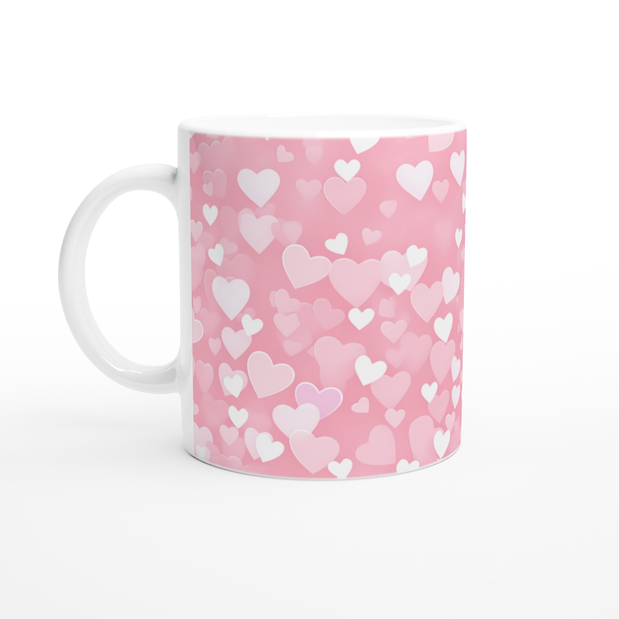Rosa Kärlekshjärta Mugg - Romantisk Keramisk Mugg för Kaffe & Te i Flera Färger 1 789bf58b-513f-4e1c-8345-1128b537e733