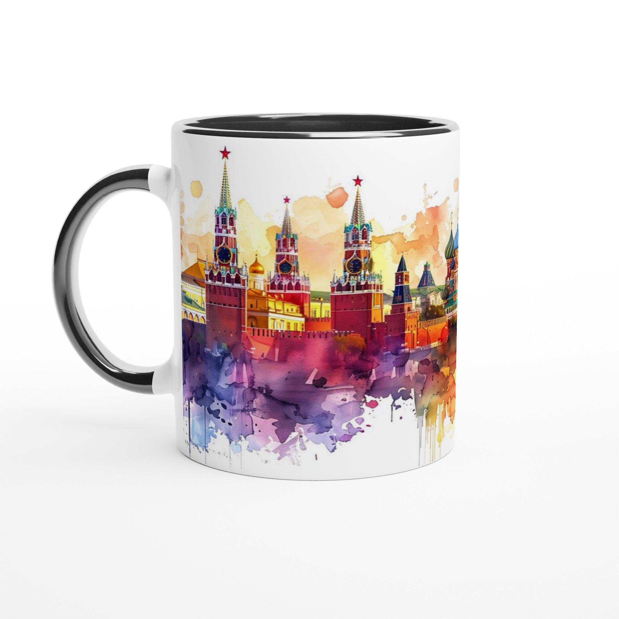 Färgsprakande Kreml: 11oz Keramisk Mugg – Konstnärligt Akvarelltryck i Valfri Färg 7 78e9648e-a625-4c6a-9551-172b891abbd6