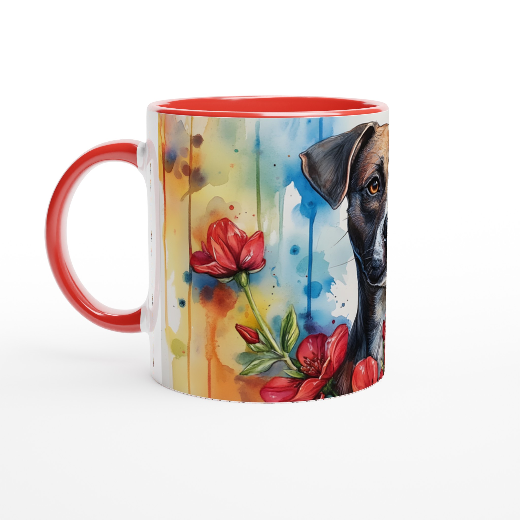 Vårälskande Hund Mugg – Konstnärlig Akvarelldesign för Kaffe & Te i Flera Färger 5 7966cec5-ef5b-4d78-9b5e-75a137110da0