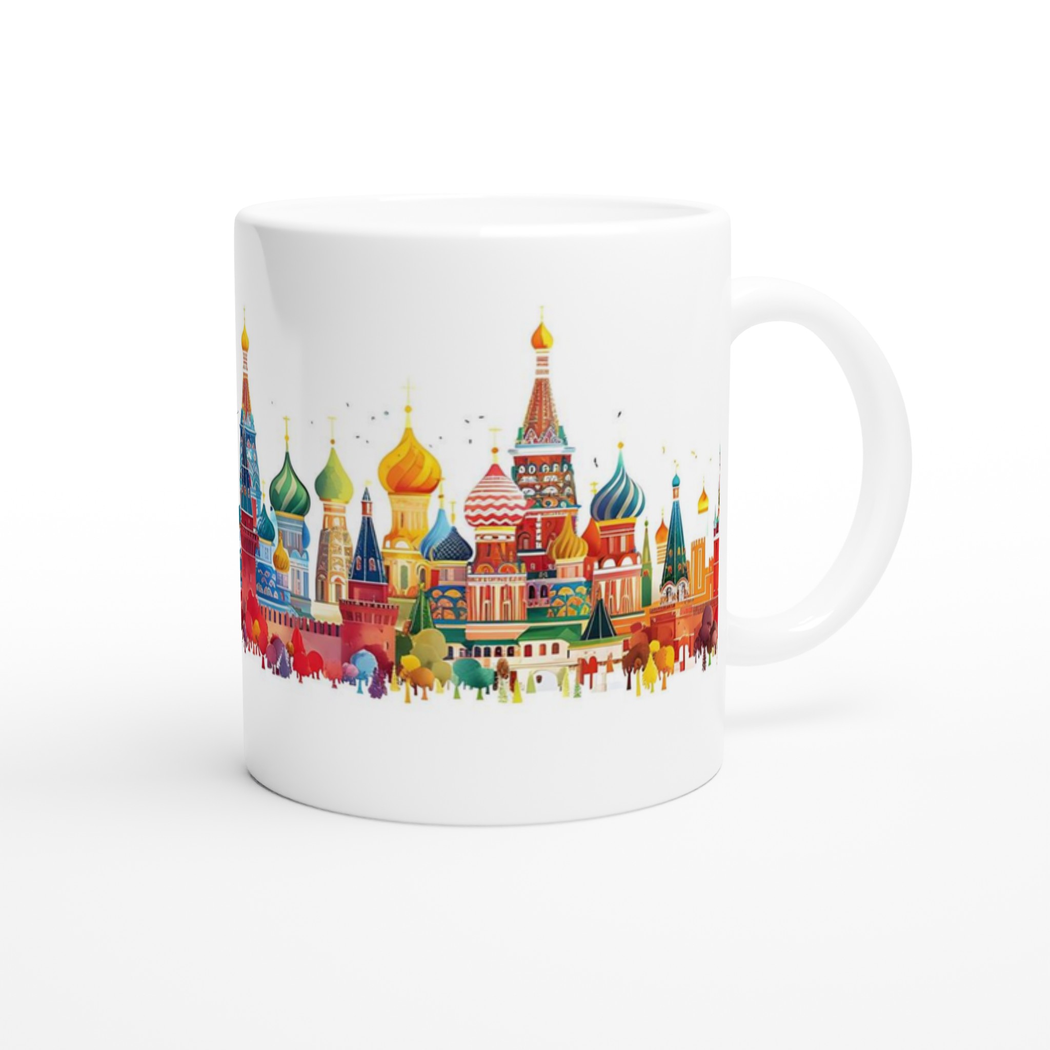 Moscow Skyline Watercolor Mugg - 11oz Keramisk Mugg med Färgstark Arkitektur 9 79764f17-d1c2-422e-b995-0058cde6b292