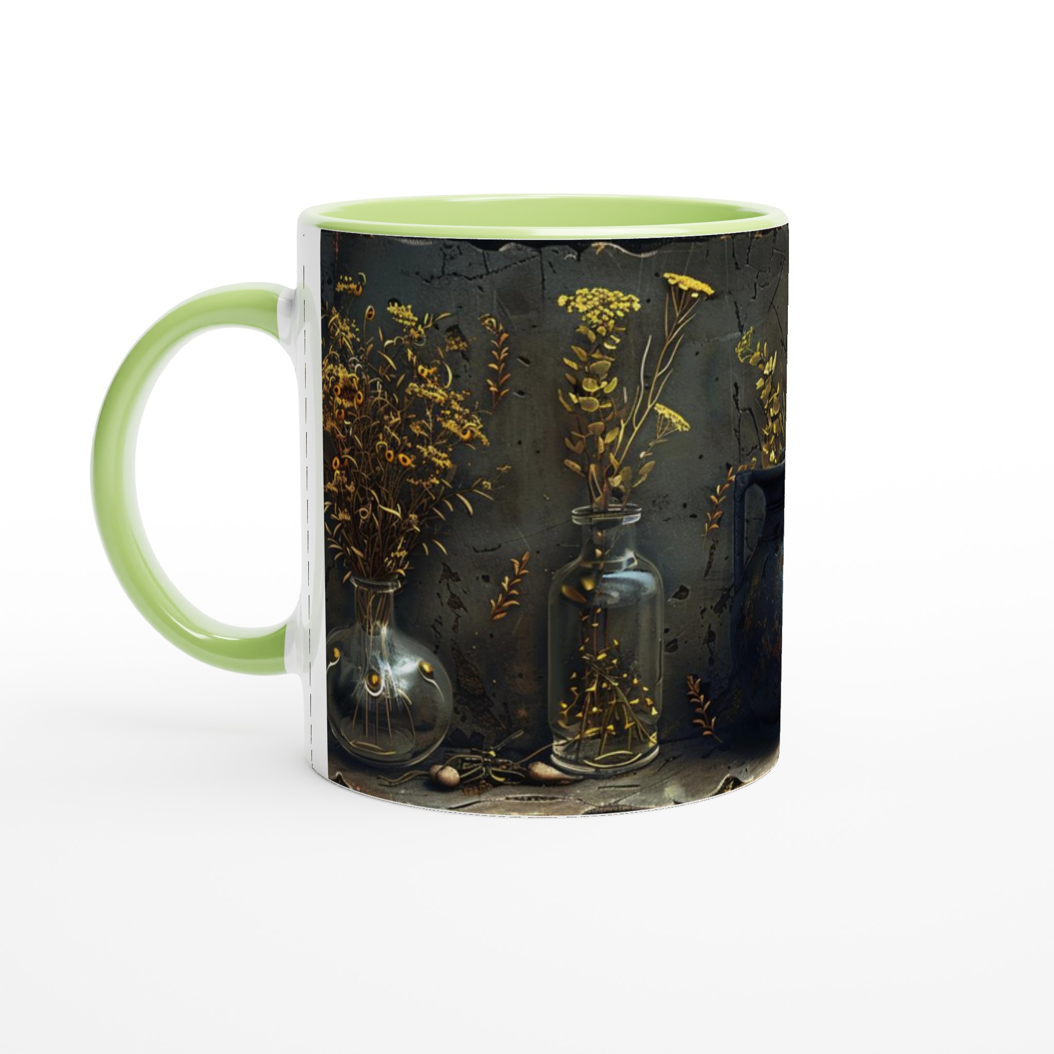 Alkemistens Skattkammare - 11oz Keramisk Mugg med Botanisk Konst i Guldnyanser 3 79a6555e-ed8f-4779-b9b5-e3b1af8ba185