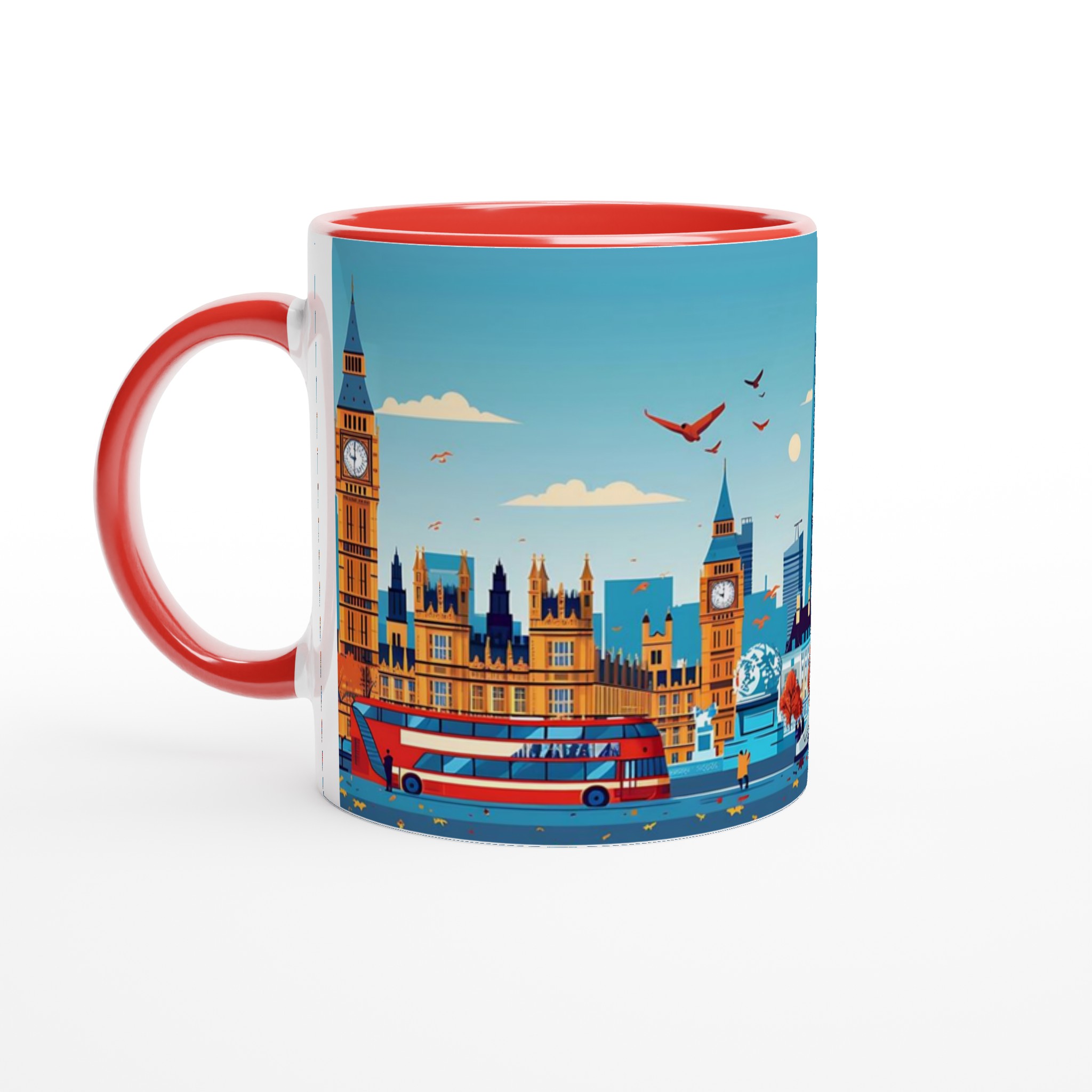 London Skyline Konst Mugg – Levande Stadsbild Keramisk Kaffemugg i 7 Färger 2 79bbe755-6fdf-43fb-86e3-0d14369ddadd