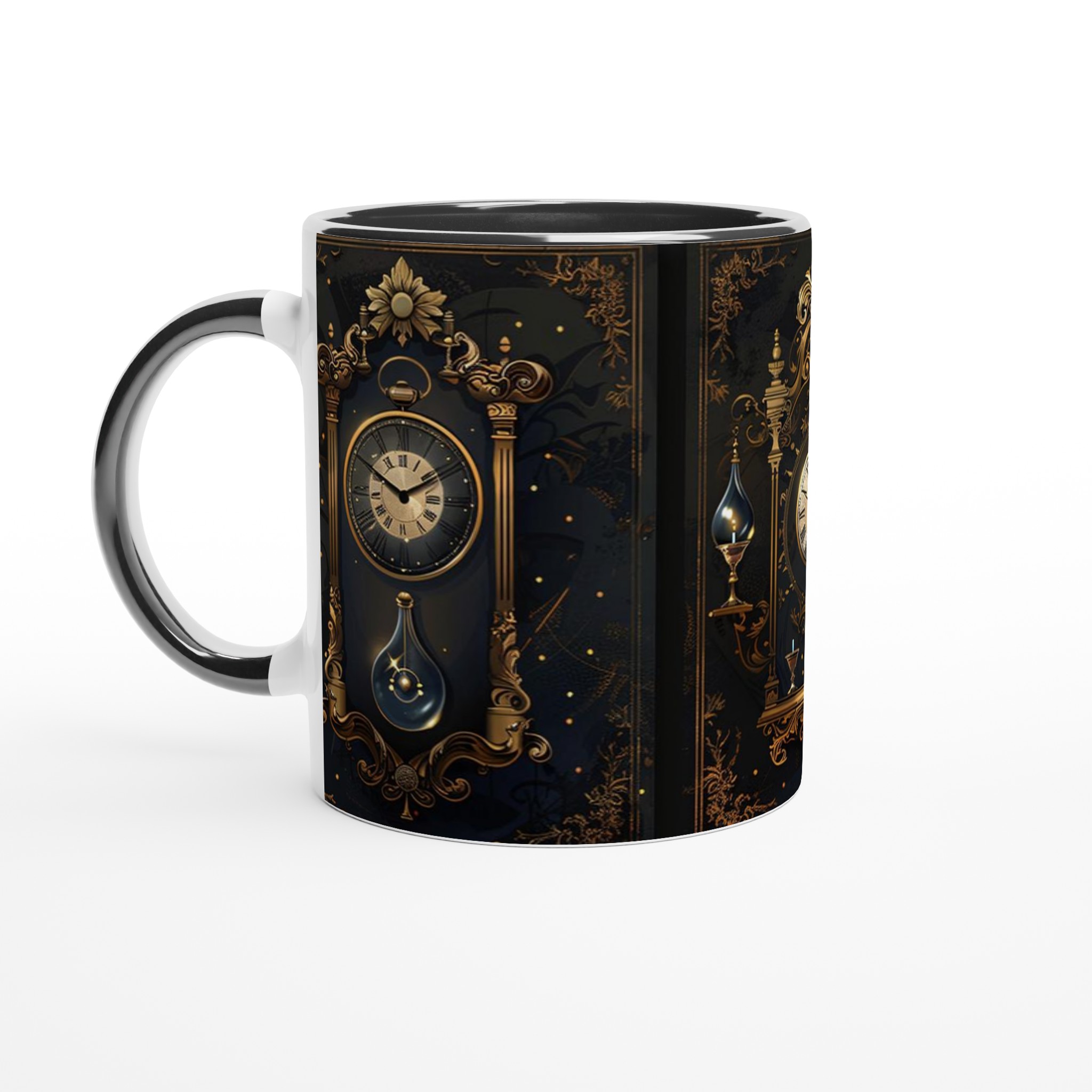 Tidlös Elegans 11oz Keramikmugg – Guld & Svart Barockdesign i Valfri Färg 7 7aa28d5e-fcb7-48f6-b82a-f046c39f2bb9