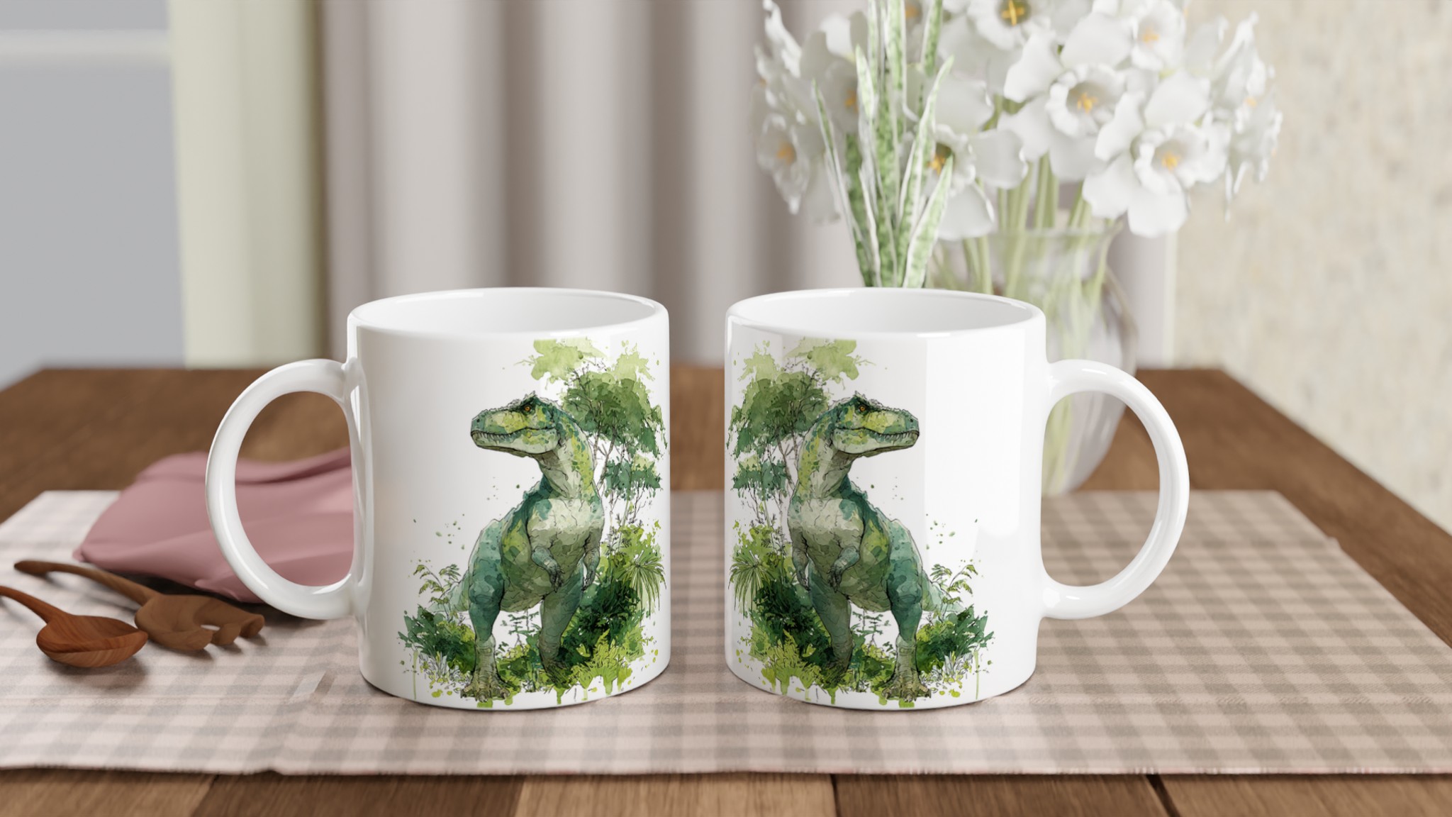 T-Rex Akvarell Mugg – För Historieälskare & Äventyrare | 11oz Keramisk Mugg i Valfri Färg 10 7b82b7cf-36f9-4f02-a143-f34a3d079999