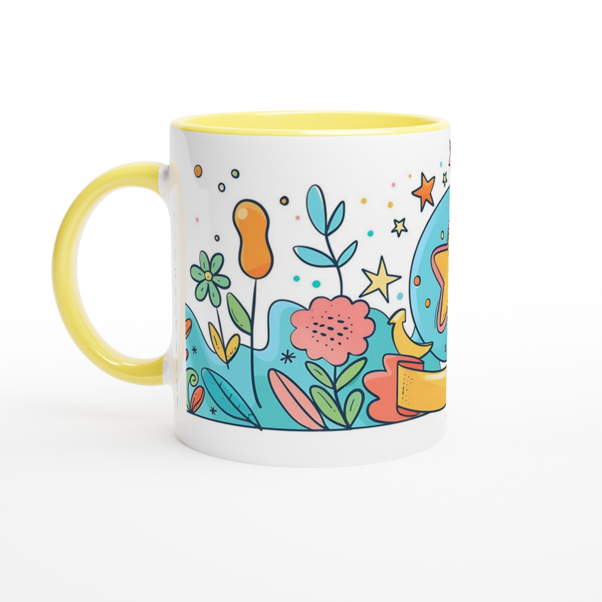 Färgsprakande Stjärndesign Mugg – 11 oz Keramikmugg i ditt val av 7 Livliga Färger 5 7ba33d66-a85b-49ef-9d1d-062d91f6ed2a