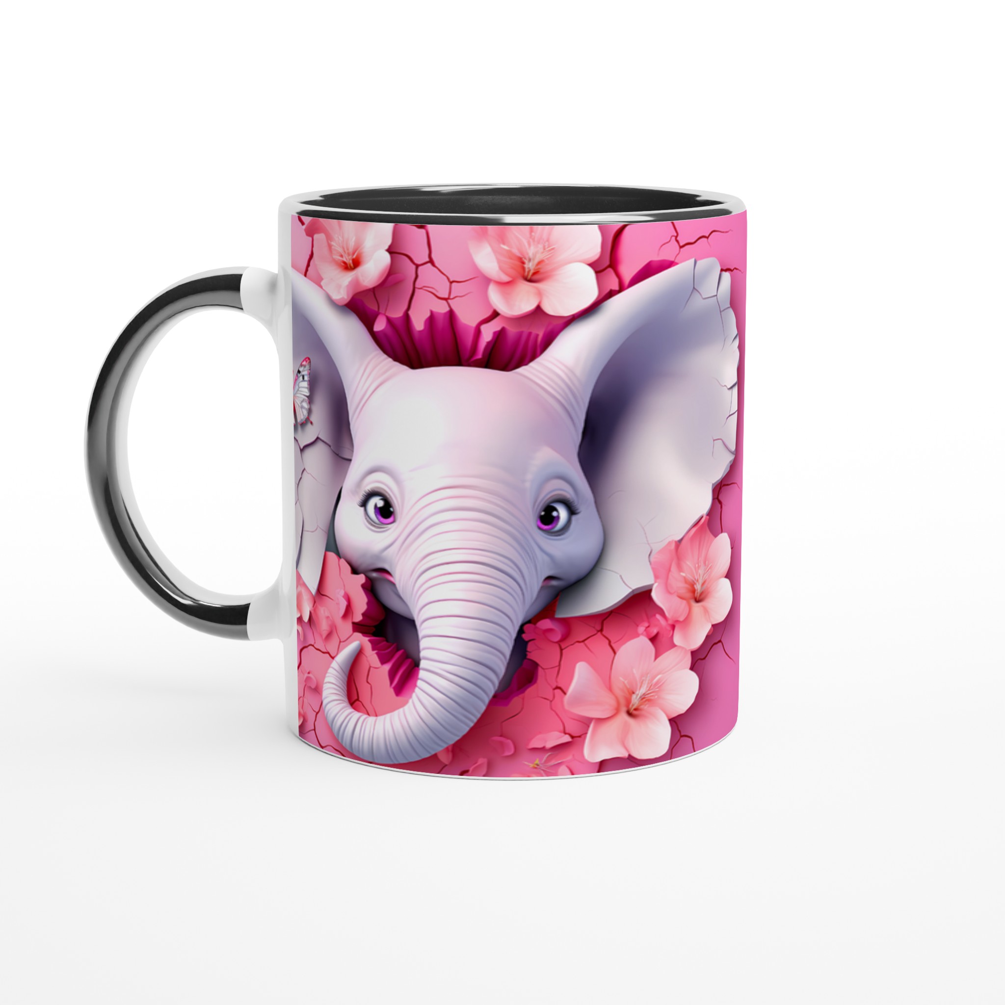 Söt Elefant & Fjäril 11oz Keramisk Mugg – Drömrosa Design för Kaffeälskare 7 7bea79ef-7d76-414a-8183-445ad7e65f65