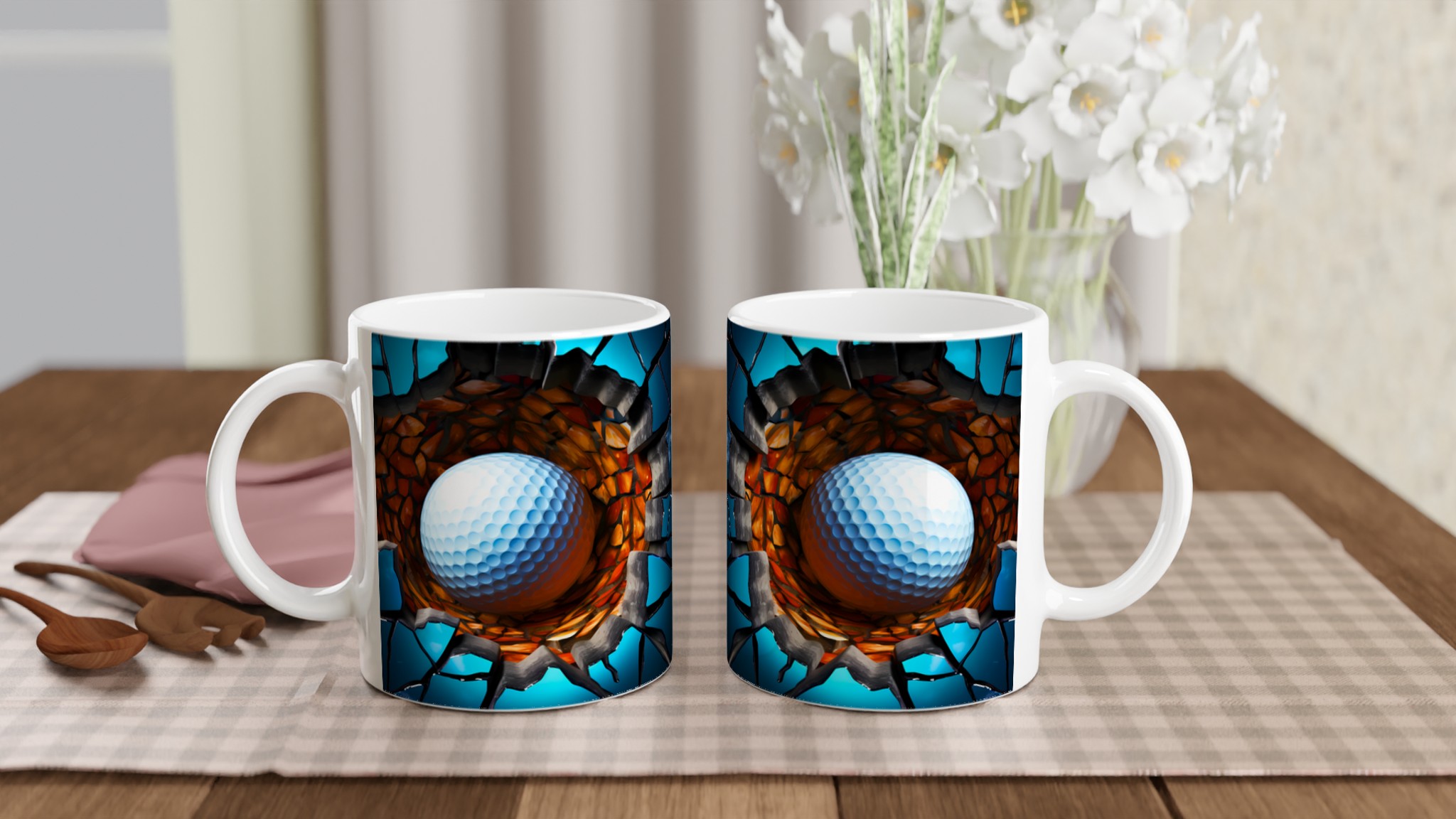Abstrakt Golfboll Mugg – Perfekt för Golfälskaren, Välj din Färg! 10 7beb4c2f-1e0d-421a-861c-f0ae82e020d3