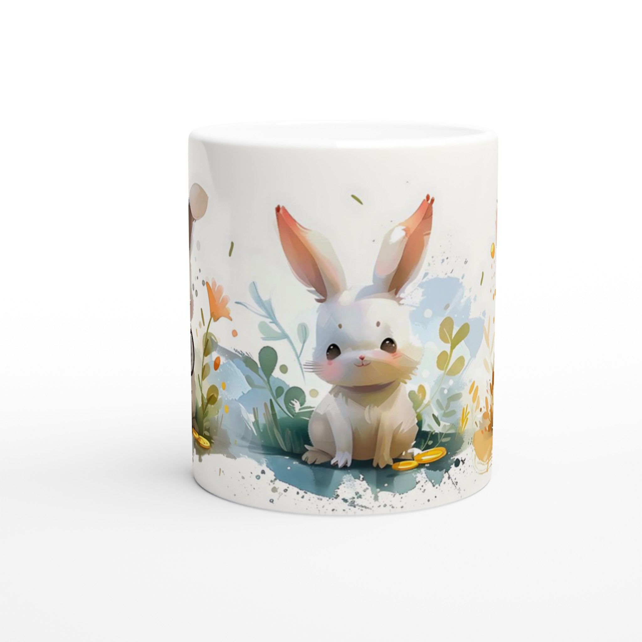 Söta Vattenfärgkaniner 11oz Keramisk Mugg – Välj bland 7 charmiga färger! 8 7c643852-16b8-4d4f-a096-cd9be7bccc86