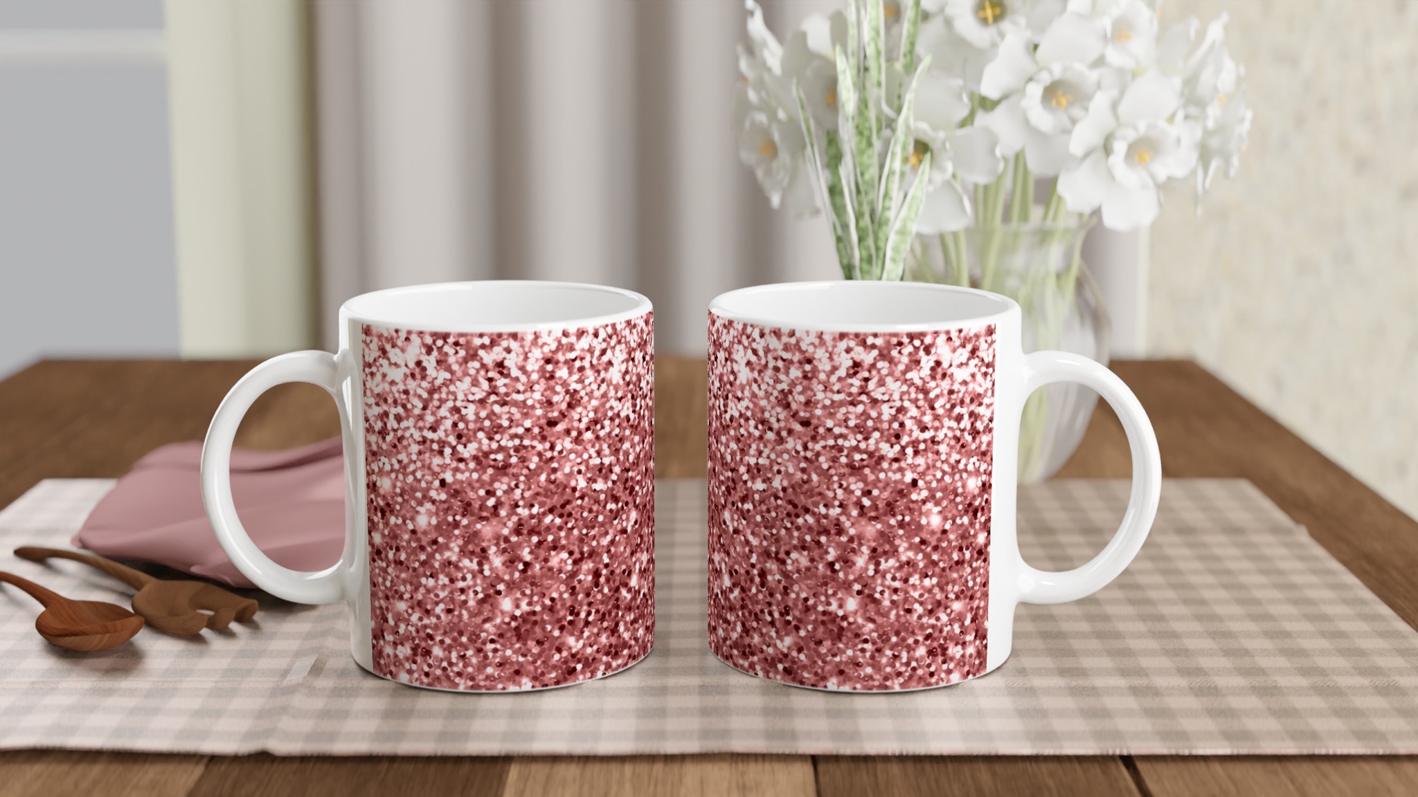 Glittrande Roséguld Keramikmugg – 11 oz för din dagliga glamour, välj din färg! 11 7c6ebe03-9481-4e74-b112-e7dece19ada0