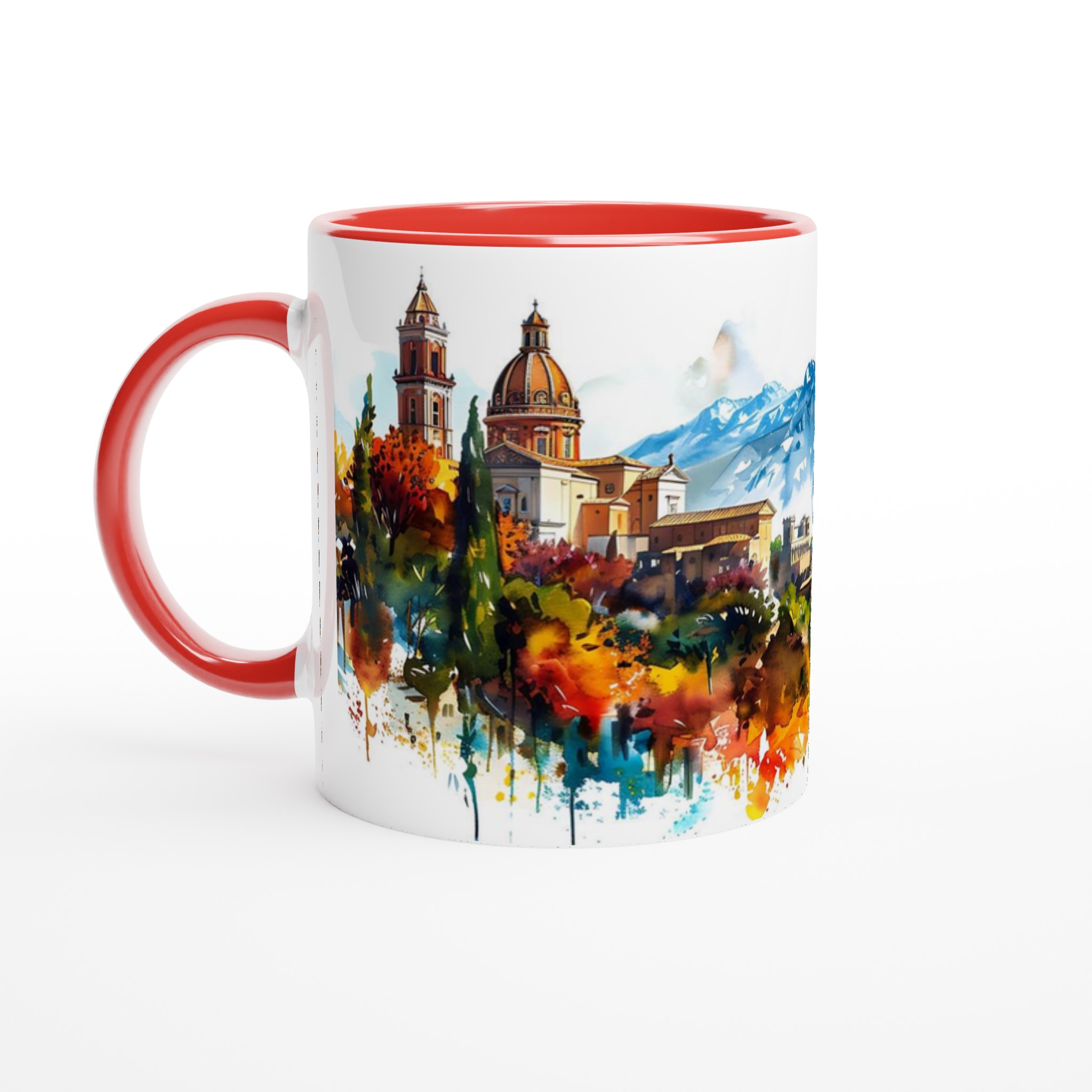Akvarell Stadsmotiv Mugg - Färgstark Kaffekopp med Vulkanutikt, Välj din Favoritfärg! 2 7c9d22a8-5a75-4b4f-a86c-0814da1c97d1