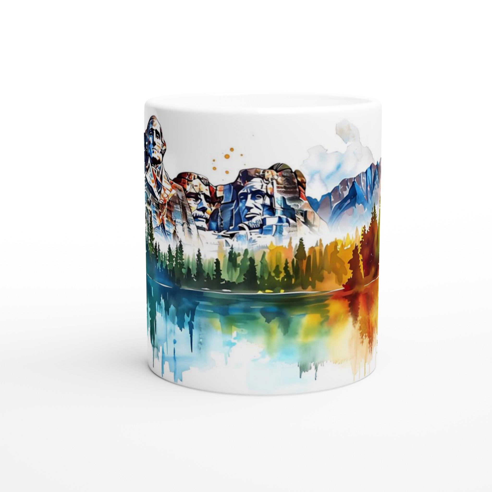 Mount Rushmore Vattenfärg Mugg - USA-historia i Livfulla Nyanser - 11oz Keramisk Kaffekopp 8 7ccb7f93-ec5e-4ef1-98b3-ebf80976872b