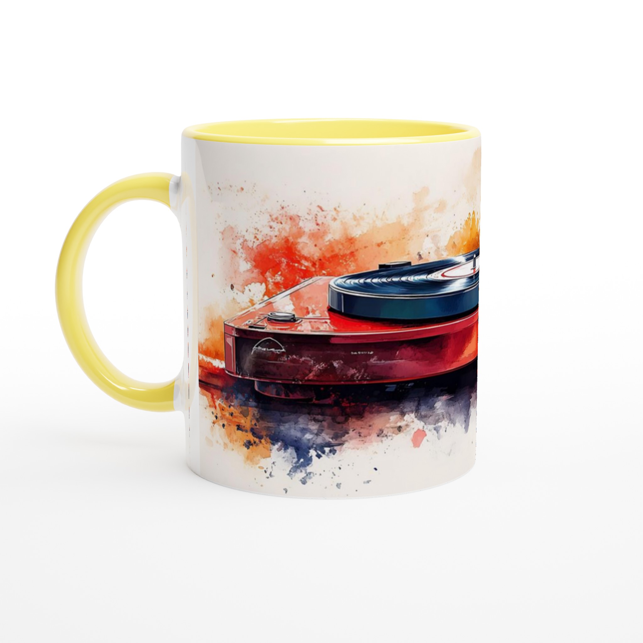 Retro Vinyl Vibe Mugg - Musikinspirerad Akvarell på 11oz Keramik, Välj Din Färg! 3 7d04044f-5cc0-411e-bb9f-9d41ac44a5b7