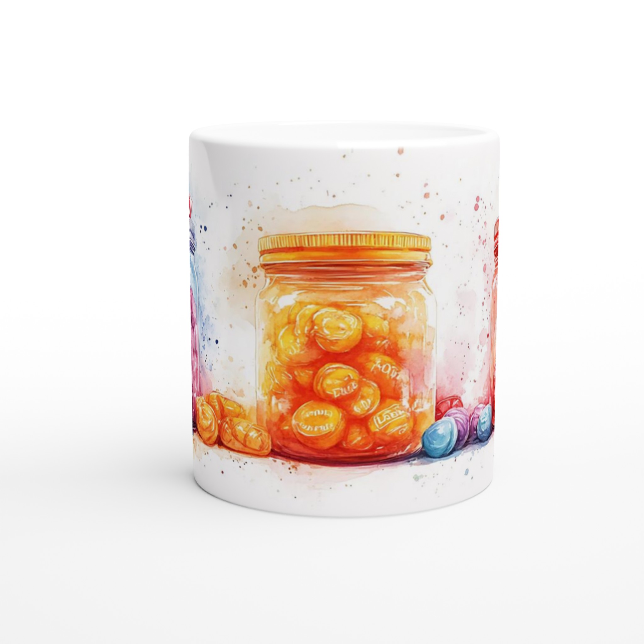 Färgsprakande 11oz Keramisk Mugg – Konstnärlig Godisfrossa i Vattenfärg, Välj Bland Flera Levande Färger! 8 7d0639e9-8aa8-444d-9a35-9e1baff61690