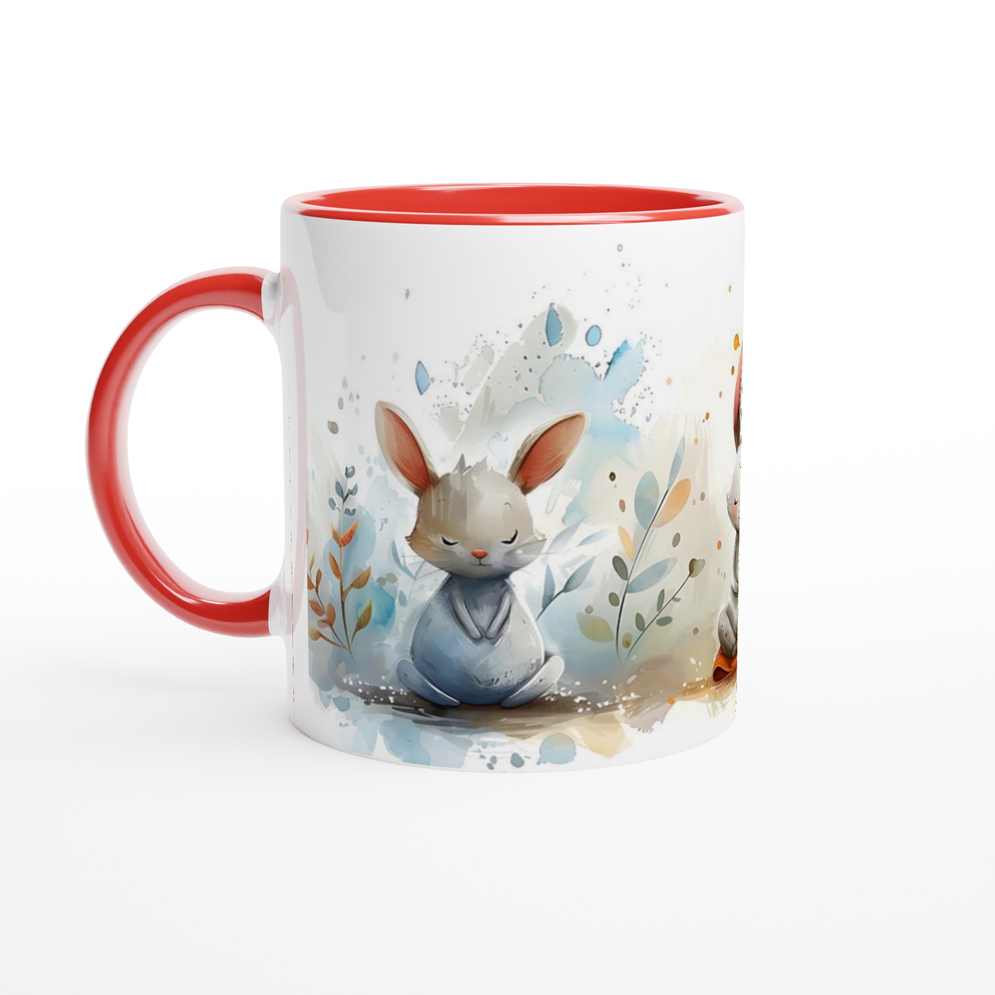 Zen-Kaniner Mugg - Akvarell Fred & Glädje, 11oz Keramisk Mugg i Valfri Färg 2 7d214260-af34-4728-a7f4-c9df5ad858b2