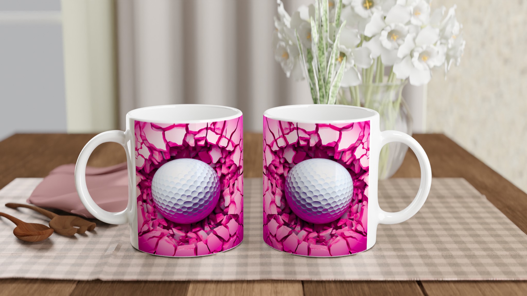 Slående Rosa Golfmugg – 11oz Keramikmugg för Sportfantasten i Ditt Liv 10 7d267d0d-58a6-40de-b964-4ccf01de36fa