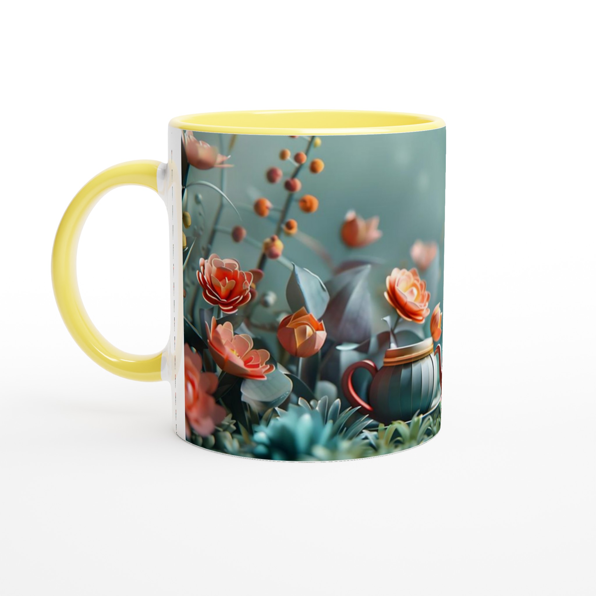 Förtrollande Blomsterträdgård 11oz Keramisk Mugg – Drick med Stil i Sju Levande Färger! 5 7d3812e5-6a1d-49f0-815e-46a22bc68f85