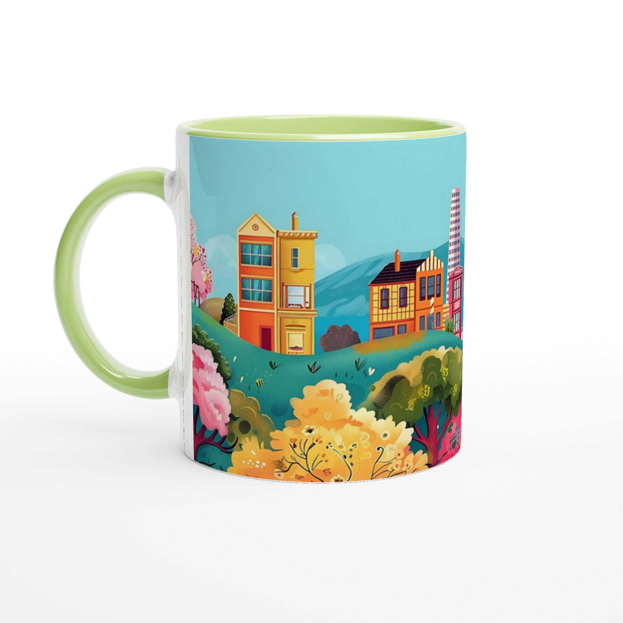 San Francisco Charm Mugg – Färgstark Keramikmugg med Stadssiluett och Lekfull Design, Välj din favoritfärg! 3 7d54c33b-04b0-4755-8c31-758339b9942a