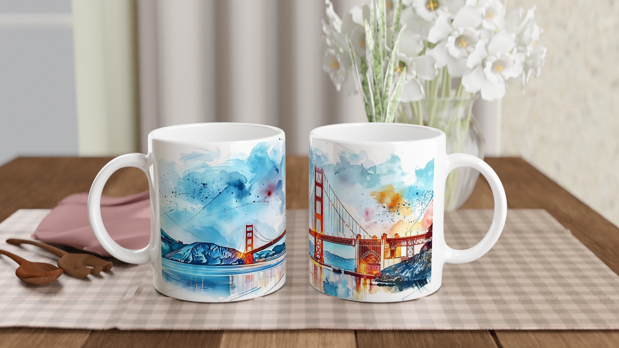 Golden Gate Akvarell Mugg – Konstnärlig Kaffestund i 7 Färgstarka Nyanser 10 7d5c200e-4281-4ace-8afa-1b08389afe77