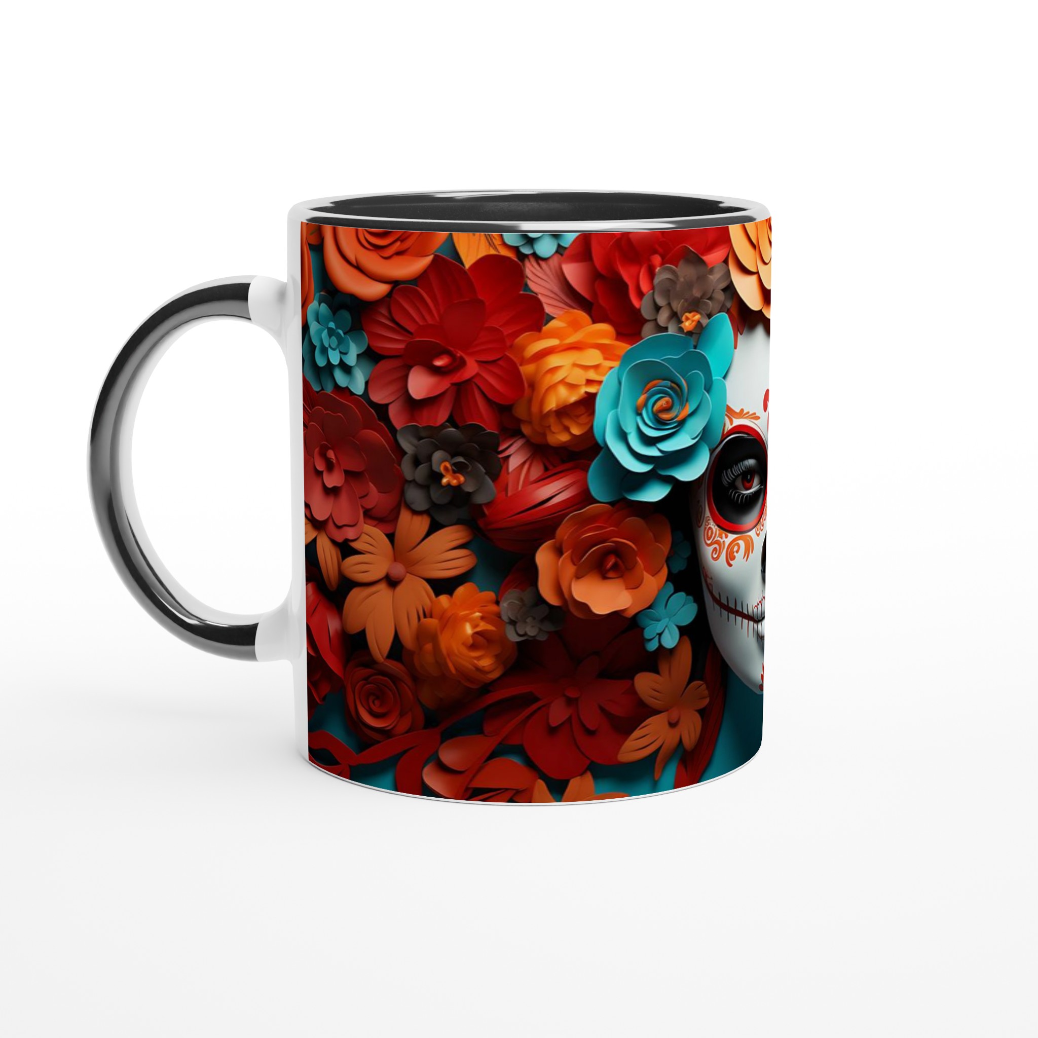 Färgsprakande Día de los Muertos Mugg – 11oz Keramikmugg för kaffe och te i din favoritfärg 7 7d5f0fa5-feaf-42b8-9ffa-2b86ae2cba81