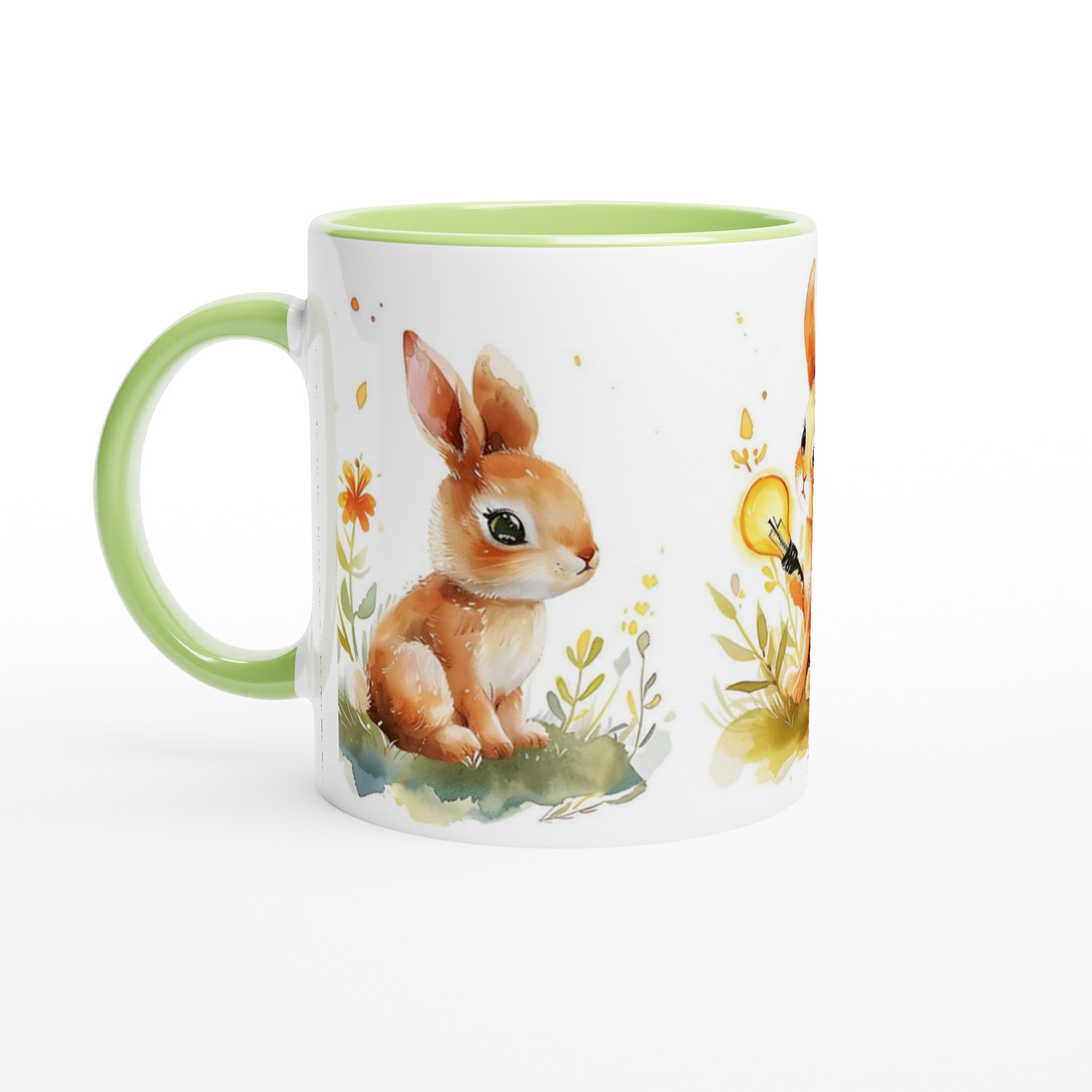 Söta kaniner akvarell 11oz keramikmugg – personlig present i flera färger 3 7d63daec-2042-4506-9b6f-4497e725efa5