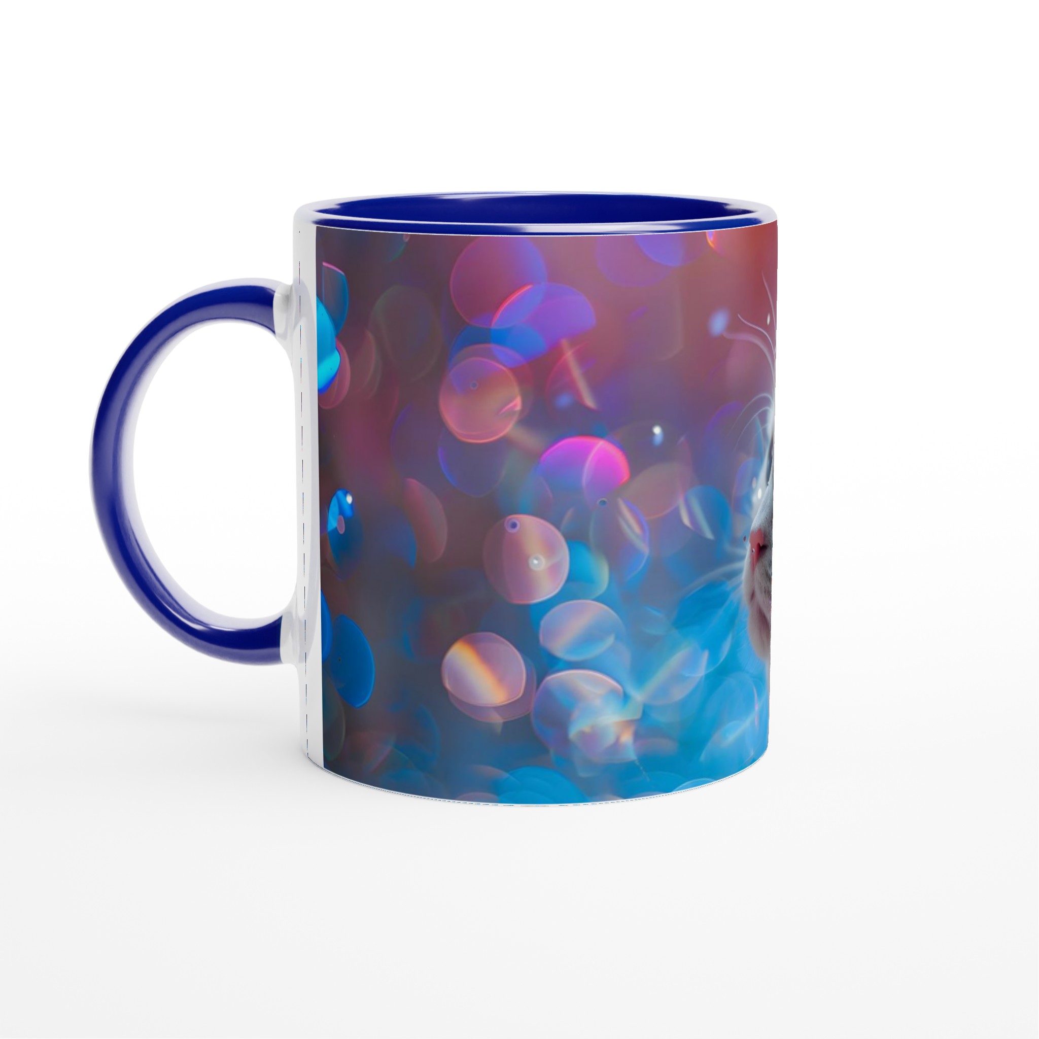 Magisk Kattmugg - Fantastisk Drömvärld i Blått och Rosa - 11oz Keramisk Mugg 4 7da662ec-d518-45c2-89c3-fc92a3d3146e