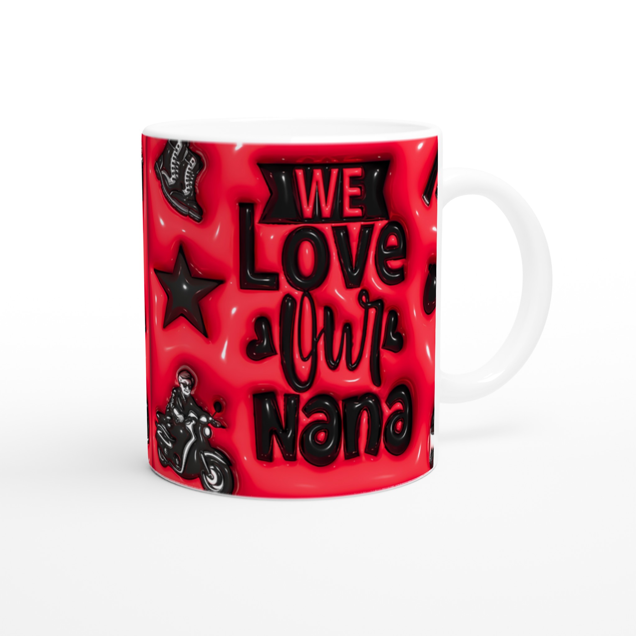 “We Love Our Nana” Rocker Mugg – Unik Design i Keramik för Motorcykelentusiasten 10 7ddbd3b2-7611-43e3-b07b-e4086e935651