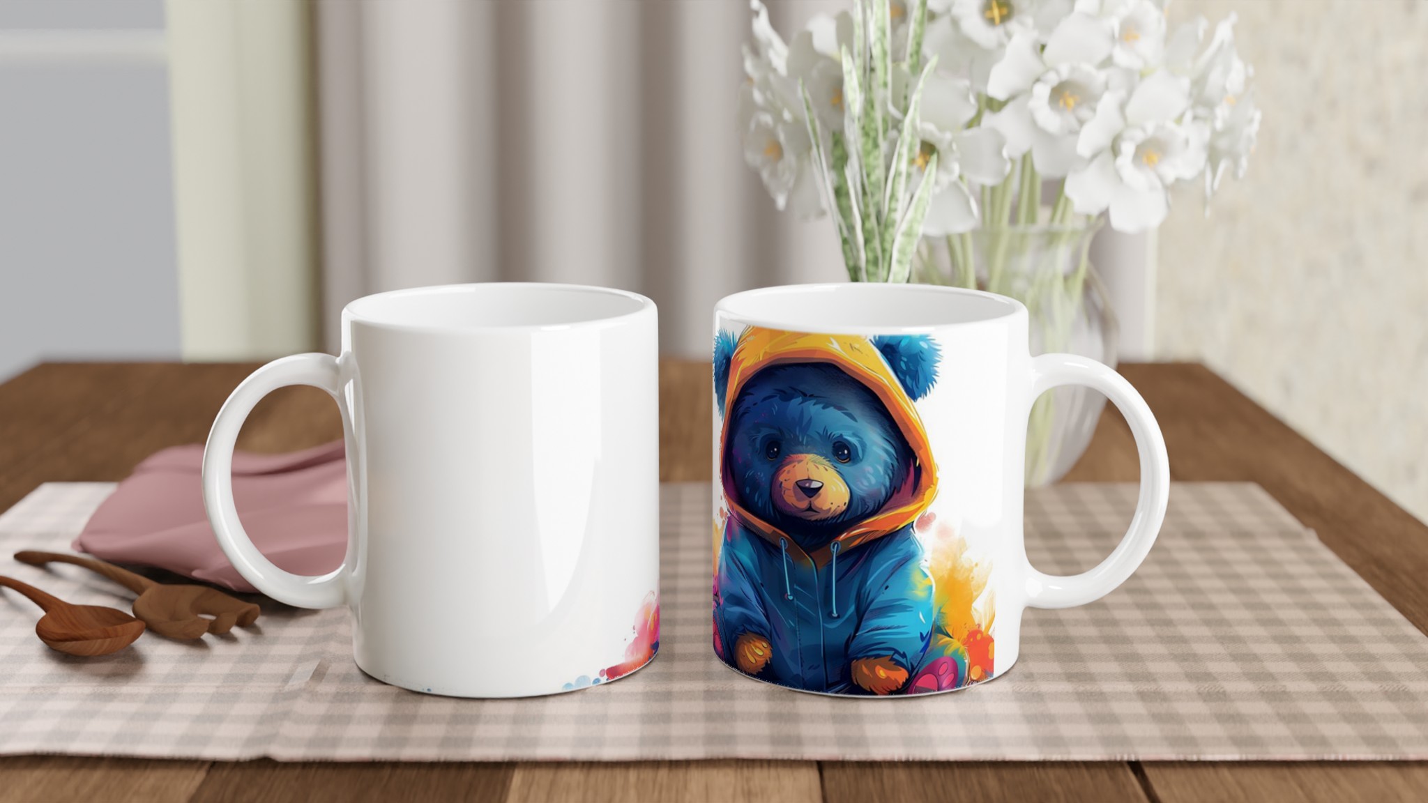 Mysig Blå Teddybjörn i Orange Hoodie – Personlig 11oz Keramisk Mugg 10 7e6718e7-f16d-49a4-b83c-3e95294c7267