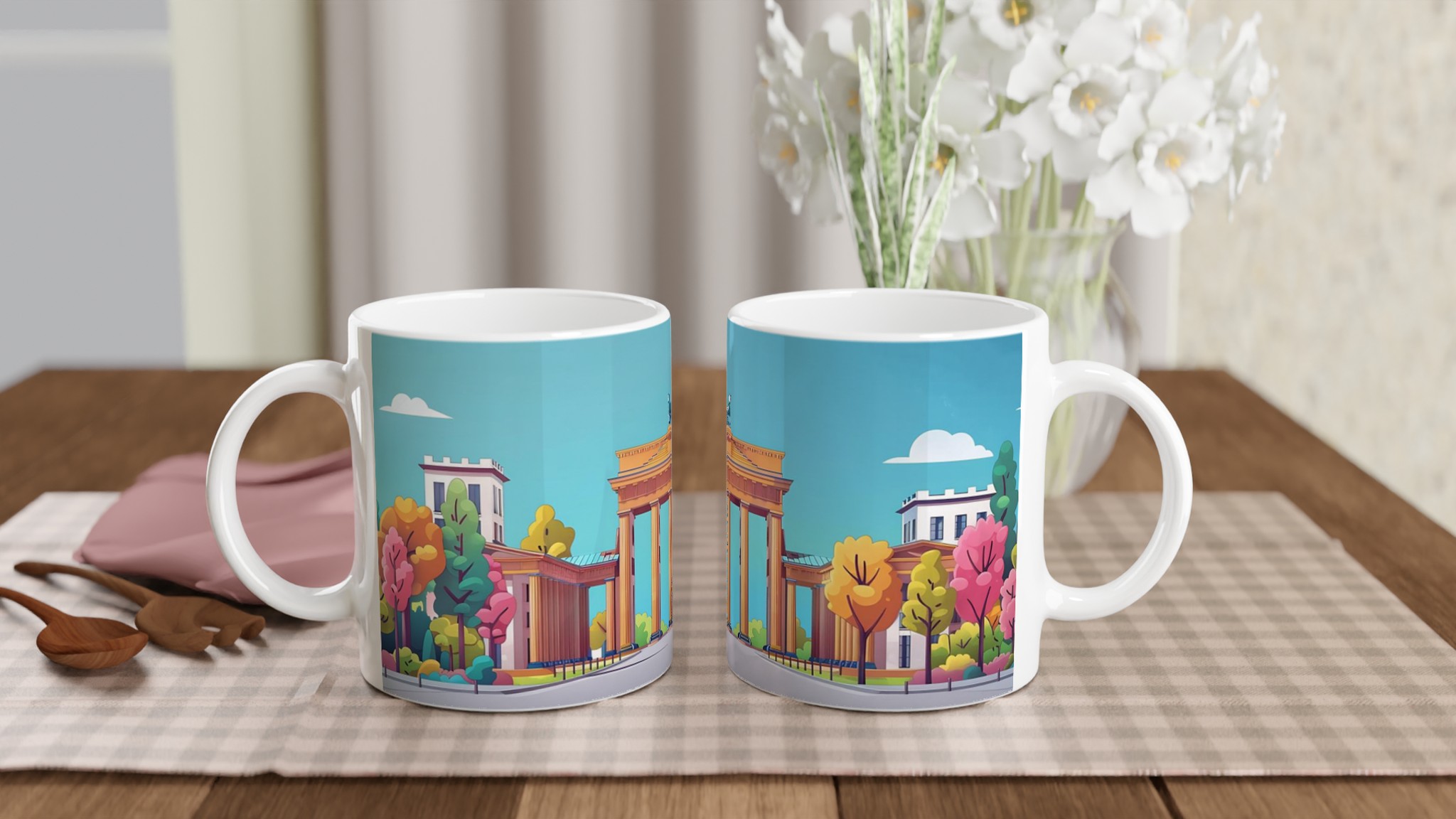 Brandenburger Tor Konstnärlig Mugg – Färgstark Berlin Illustration | 11oz Keramisk Mugg i Valfri Färg 10 7ec01a03-f34b-497e-8ea6-e7a7bb9298e6