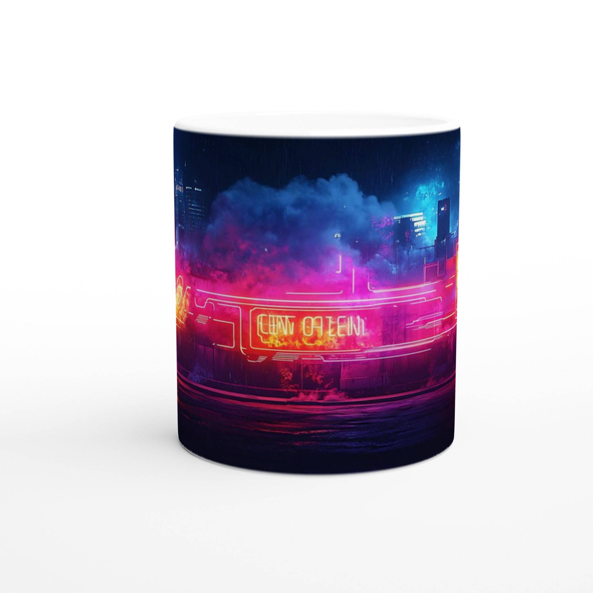 Neon Nattstad Mugg – Lysande Retro Vibes för Din Fikastund i 11 oz keramik 8 7eedd511-8429-4ad7-825b-60950220acbc