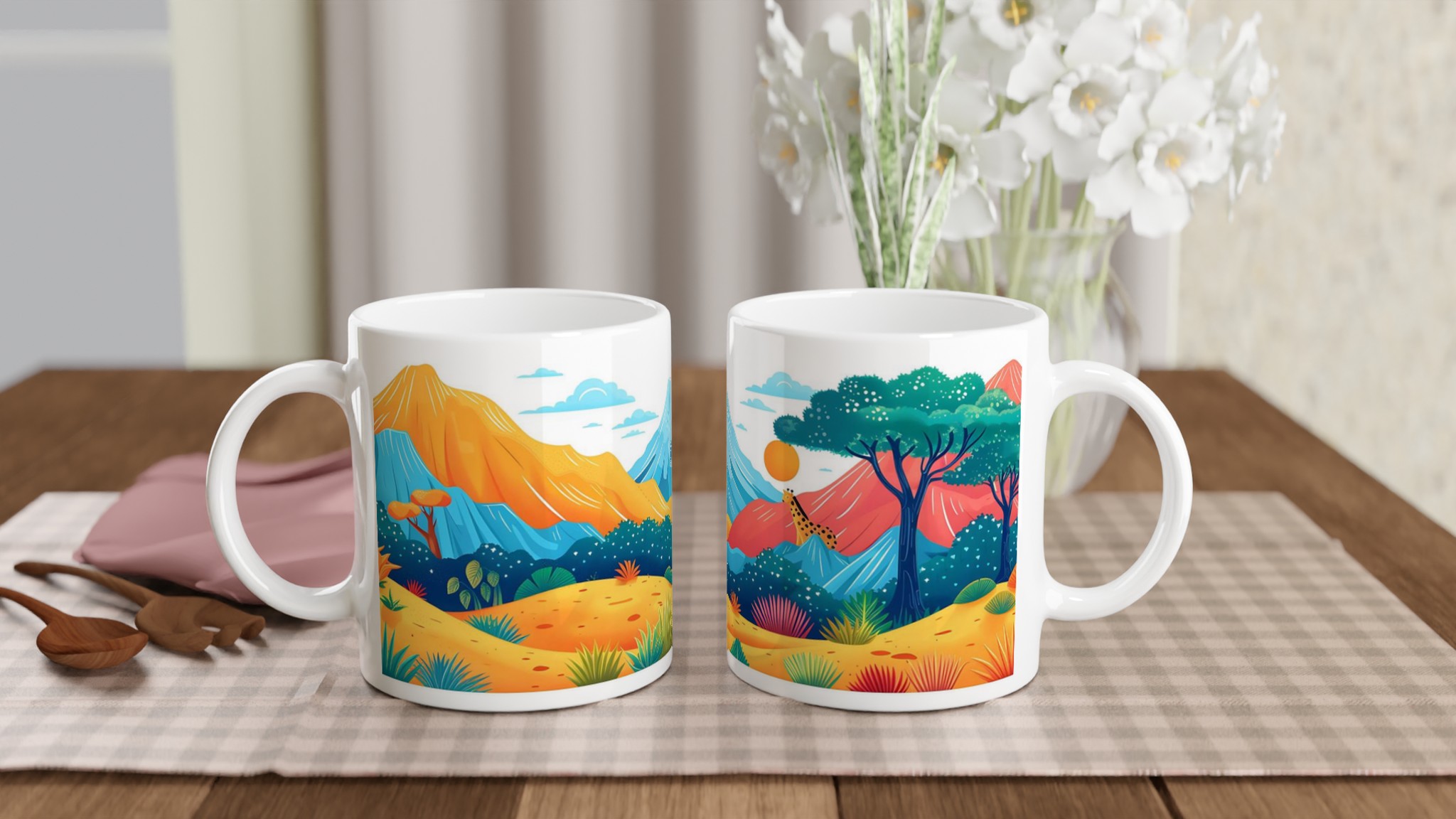 Färgsprakande Safari-Mugg - Unik Design i Keramik för Äventyr i Varje Klunk! 10 7f0b980a-6995-4338-8a5d-58ba682ed1e6