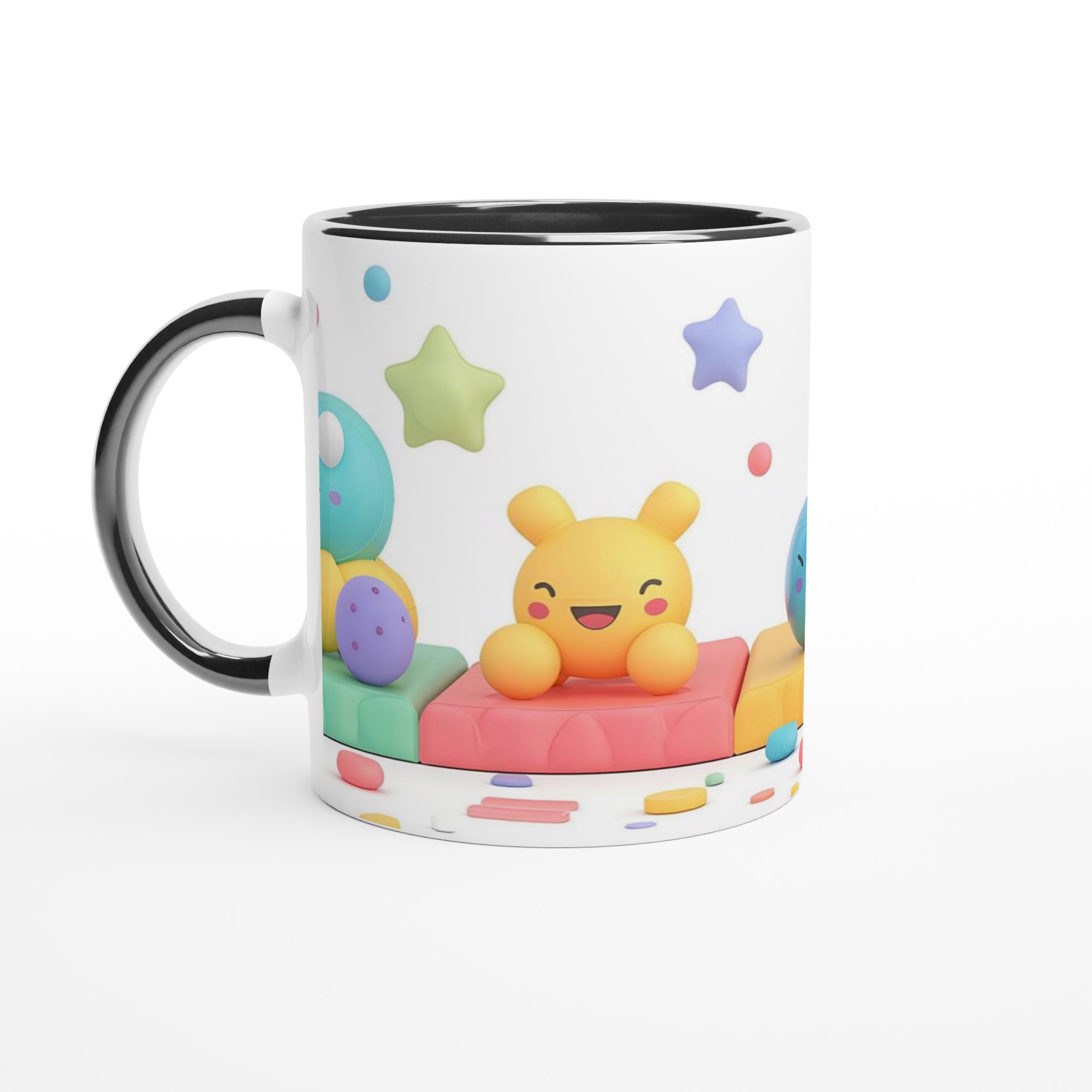 Pastell drömmar keramikmugg – Glada figurer och regnbågar i mjuk palett, 11 oz kaffemugg i flera färger 7 7f2bab57-8a14-4192-a3e7-f2e871819a47