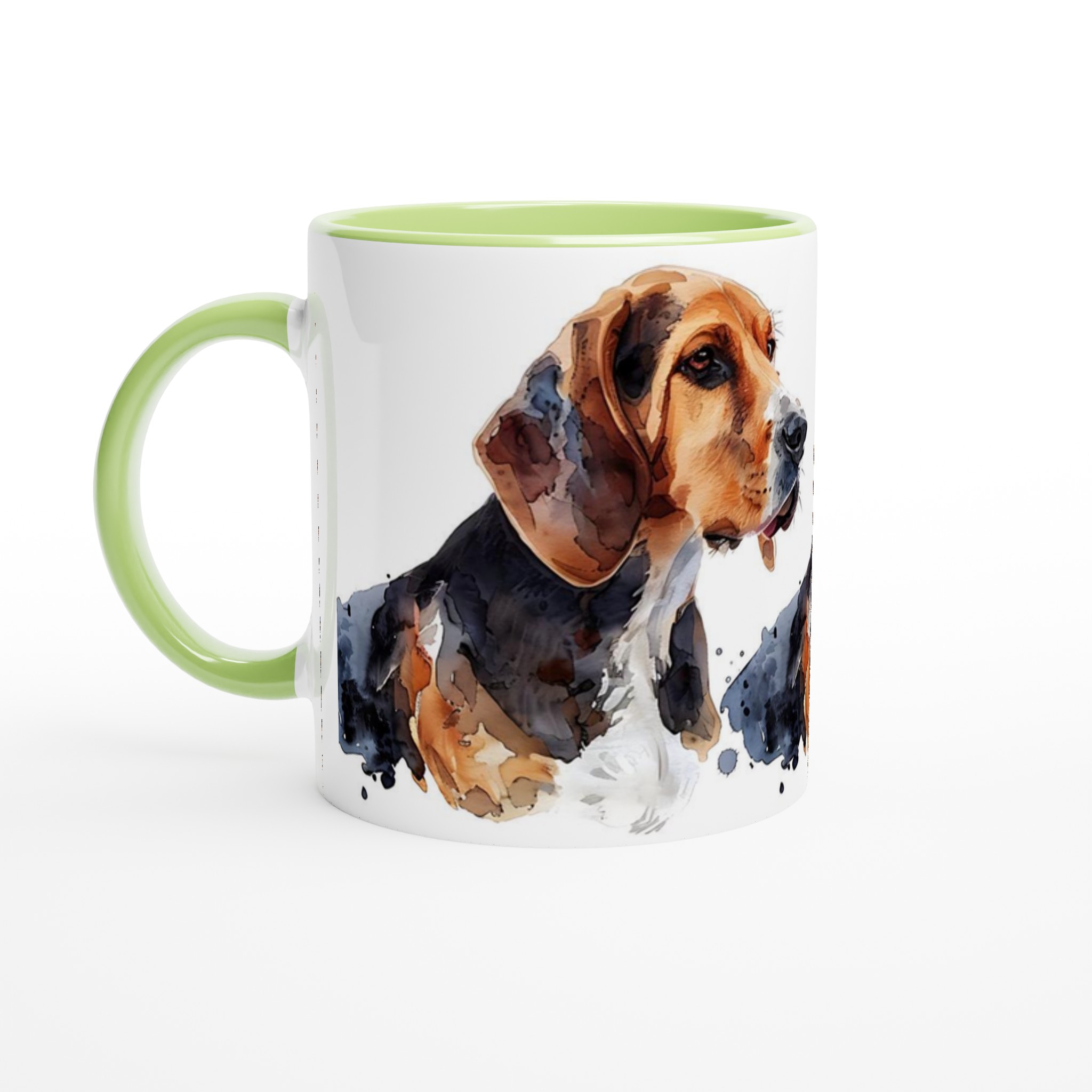 Vår 'Basset Hound Porträtt' Mugg – Akvarellkonst för Hundälskare, i 7 färger 6 7f59e5a8-3361-4d1c-b12e-87cf0df462ca