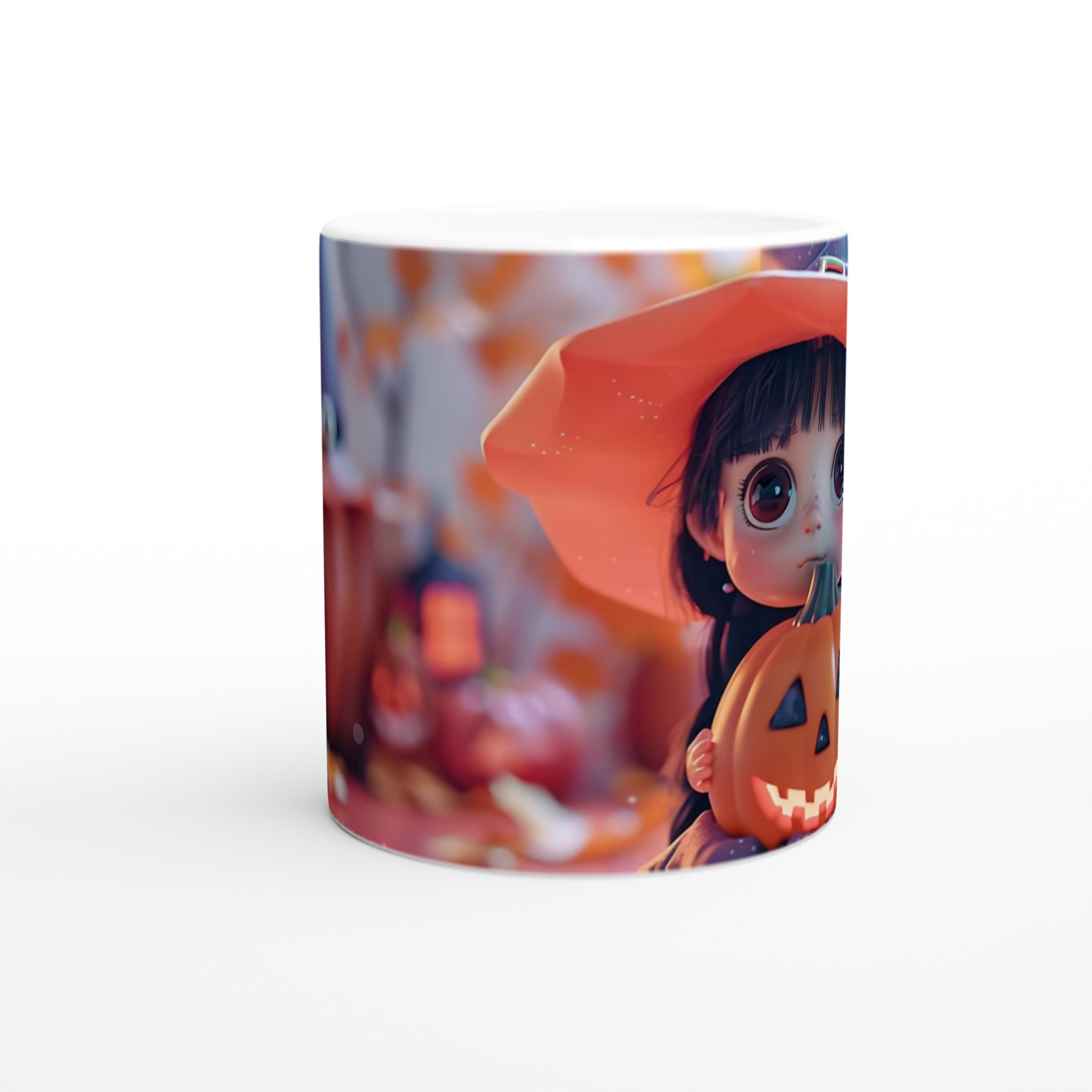 Söt Halloween-mugg: Häxbarn & Pumpa – Välj din färg, 11 oz keramikmugg 8 7fb030ff-e5f6-44bc-86c6-eb515215a7c8