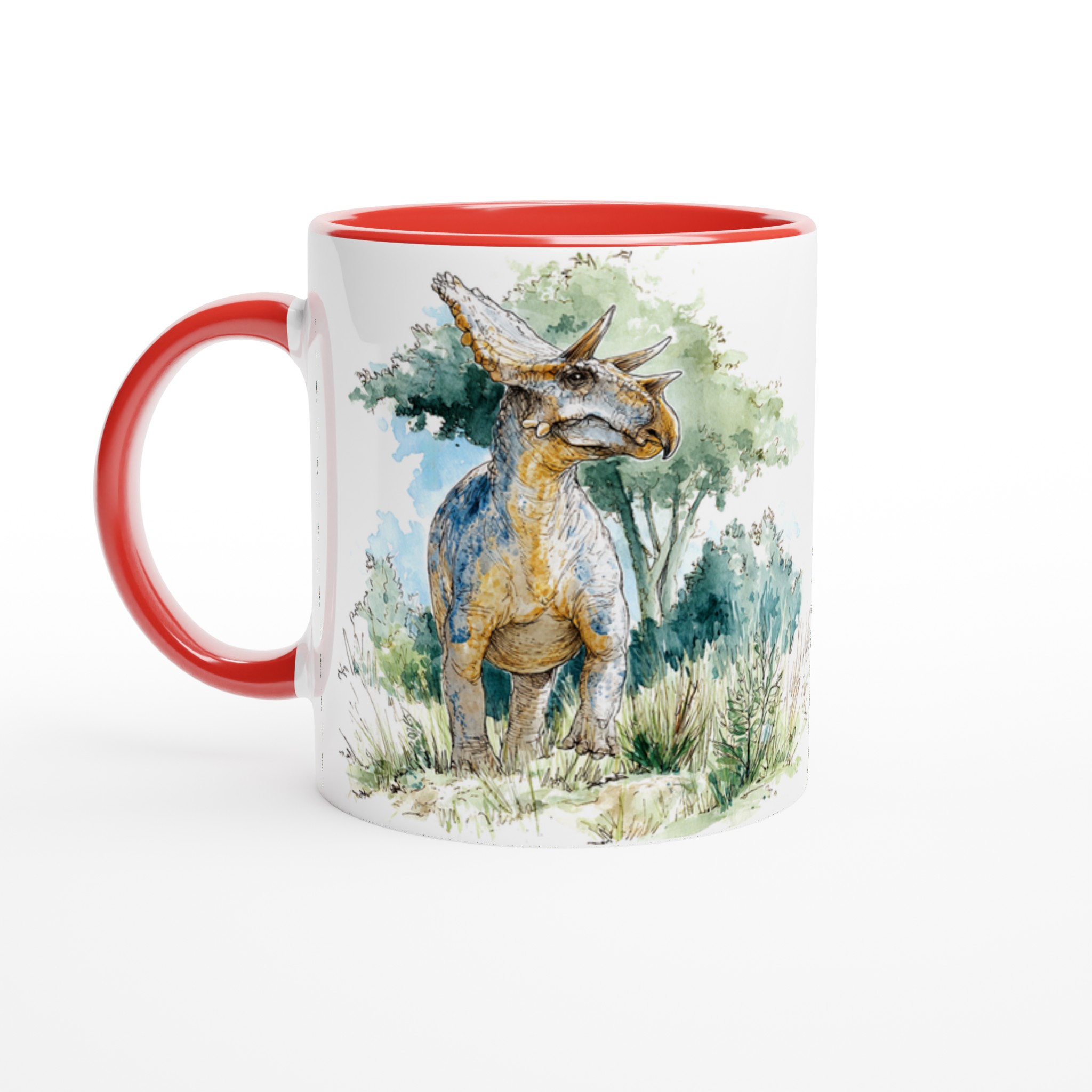 Triceratops Akvarellmugg – Handritad Dinosauriekonst för Kaffeälskare, Välj Färg! 2 7fd34673-08e1-46f3-82e8-247bebd407f2