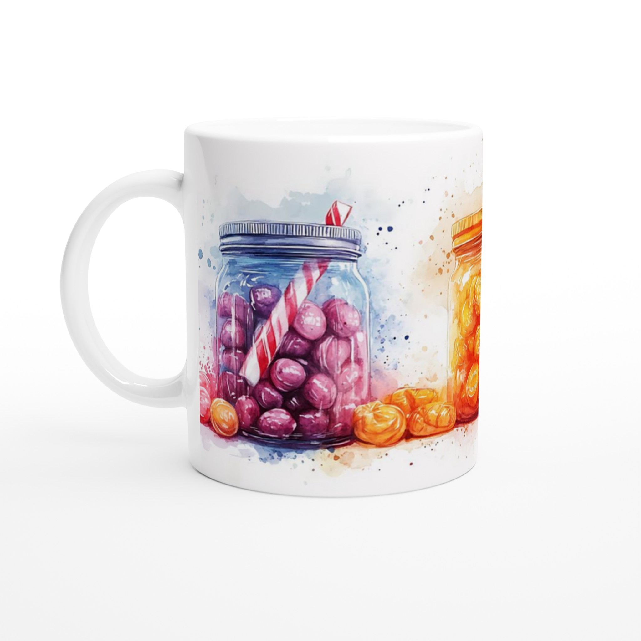 Färgsprakande 11oz Keramisk Mugg – Konstnärlig Godisfrossa i Vattenfärg, Välj Bland Flera Levande Färger! 1 800507b2-c840-4b92-9226-ca25e40ca2d1