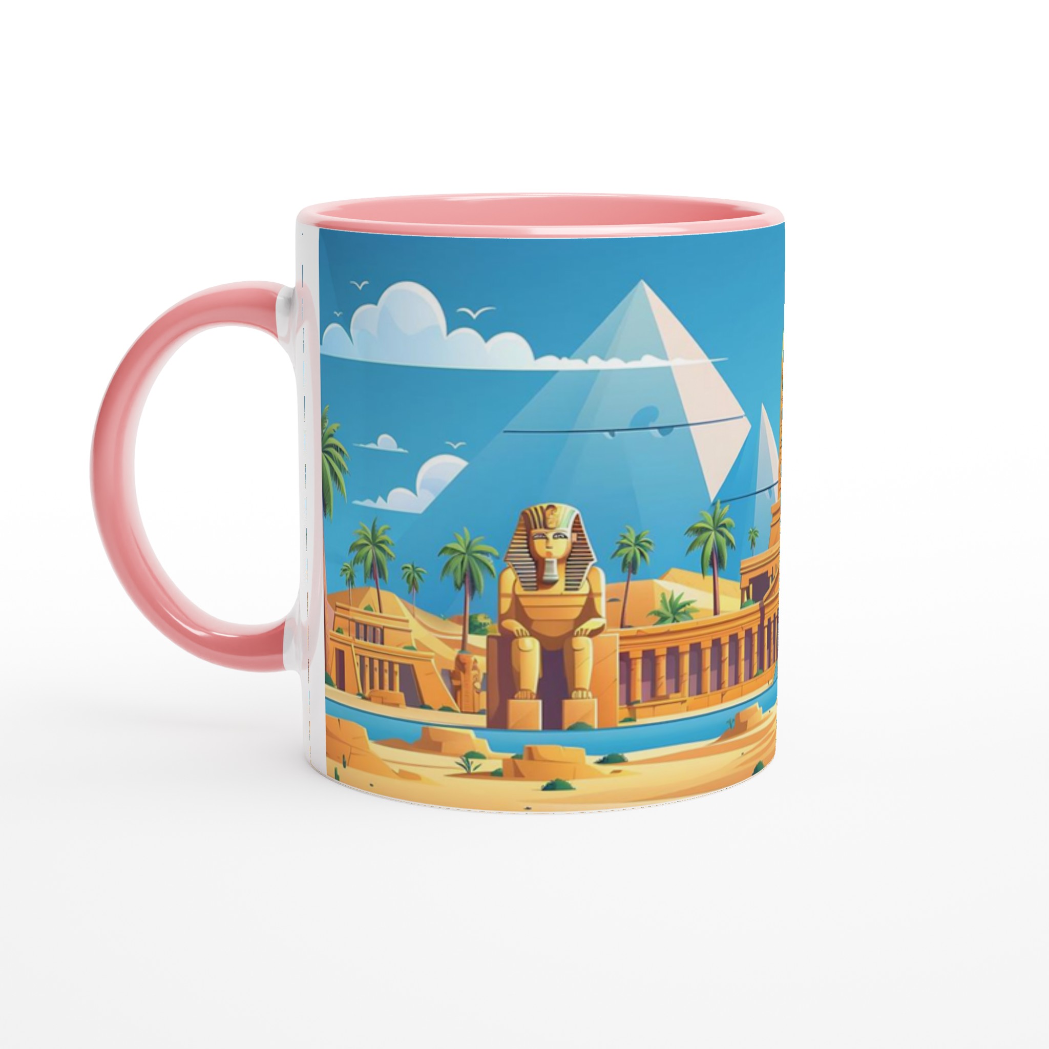 Egyptisk Pyramider & Sfinx 11oz Keramisk Mugg – Res tillbaka i tiden, välj din färg! 6 803452e1-440d-4bd6-aab8-86e4ddca711c