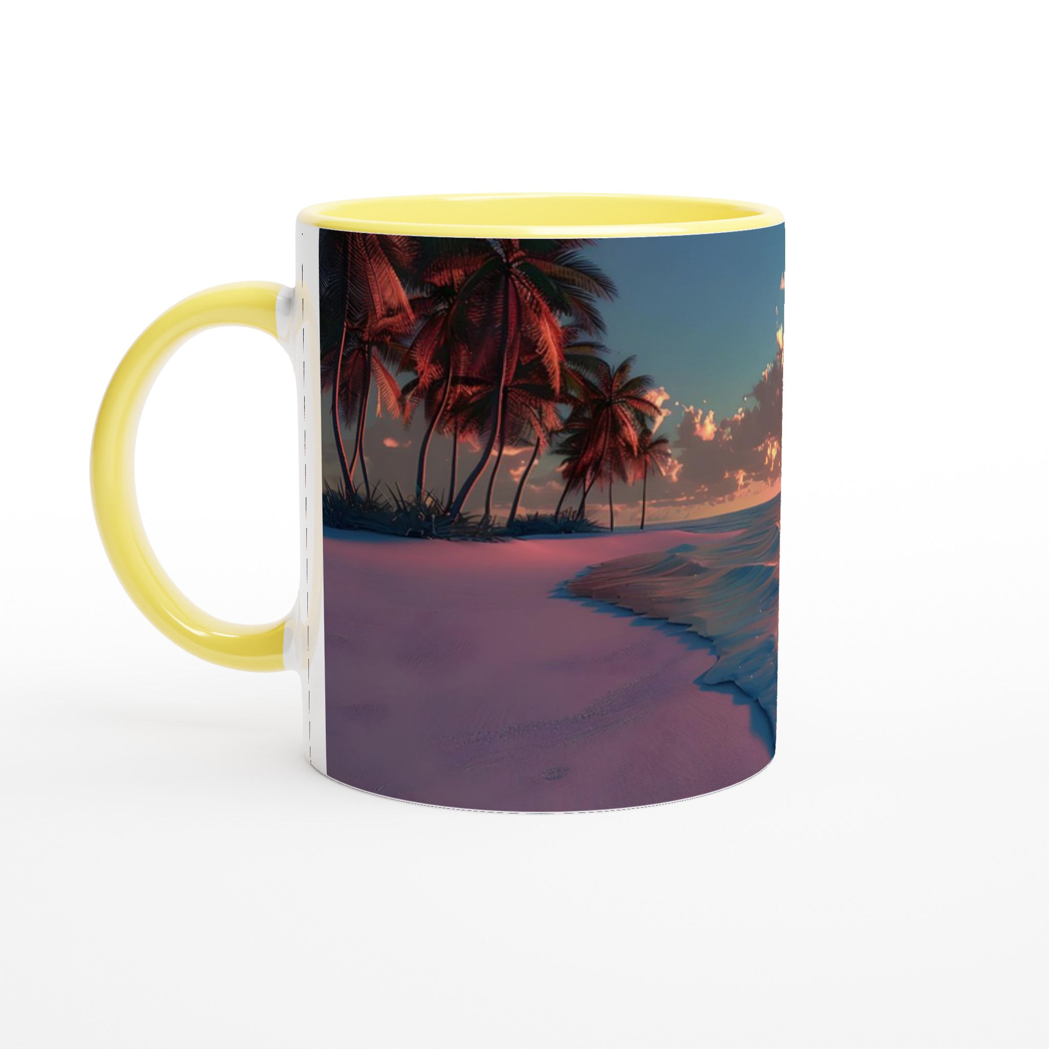 Tropisk Solnedgång Keramisk Mugg – 11 oz Kaffekopp i Valfri Färg, Hållbar och Diskmaskinsäker 3 80388970-62dd-4f04-8c08-f08add37d560