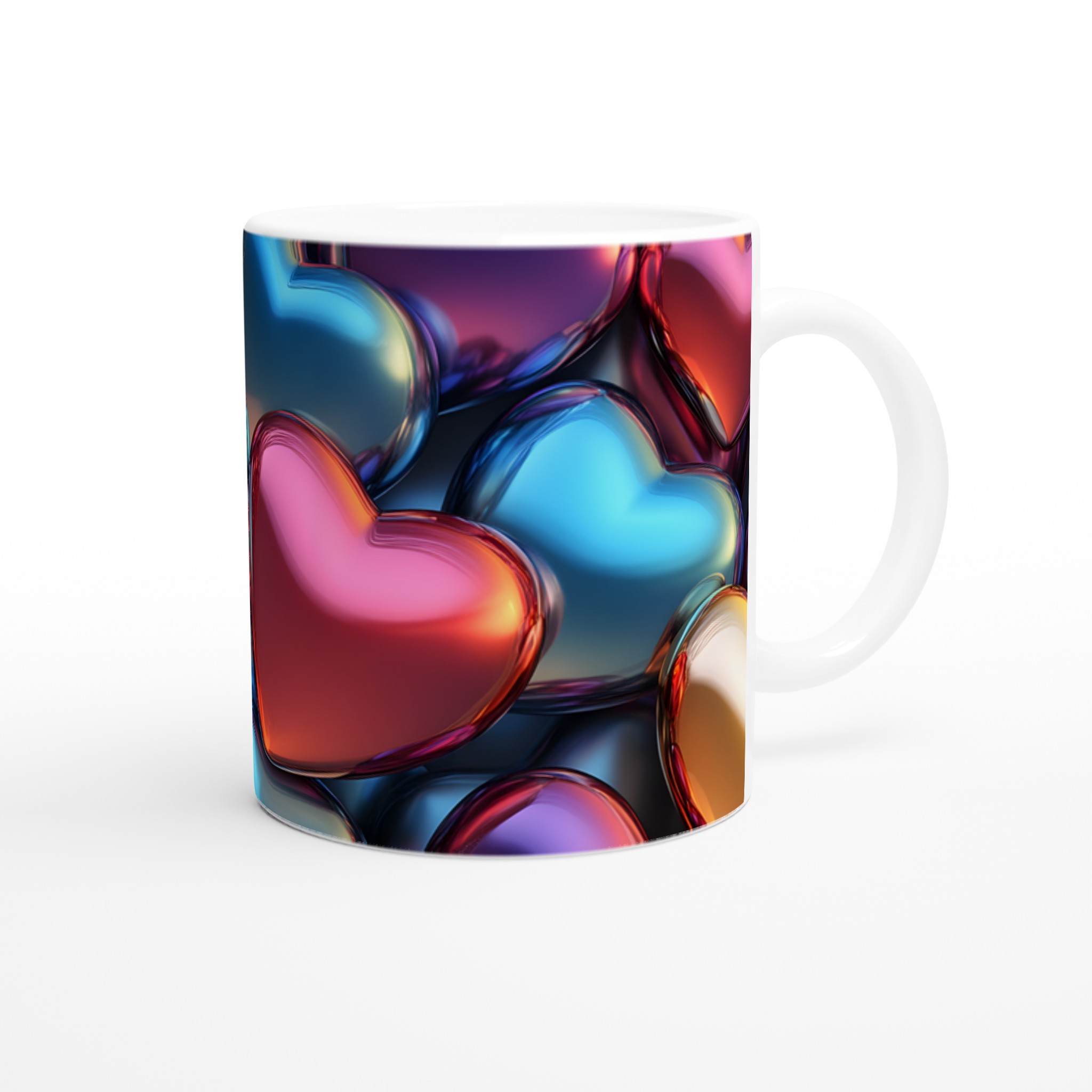Kärlekens Färgspel Keramisk Mugg - 11oz Vit för Levande Tryck 9 8066f743-fd3d-47a2-baee-016e6bb41699