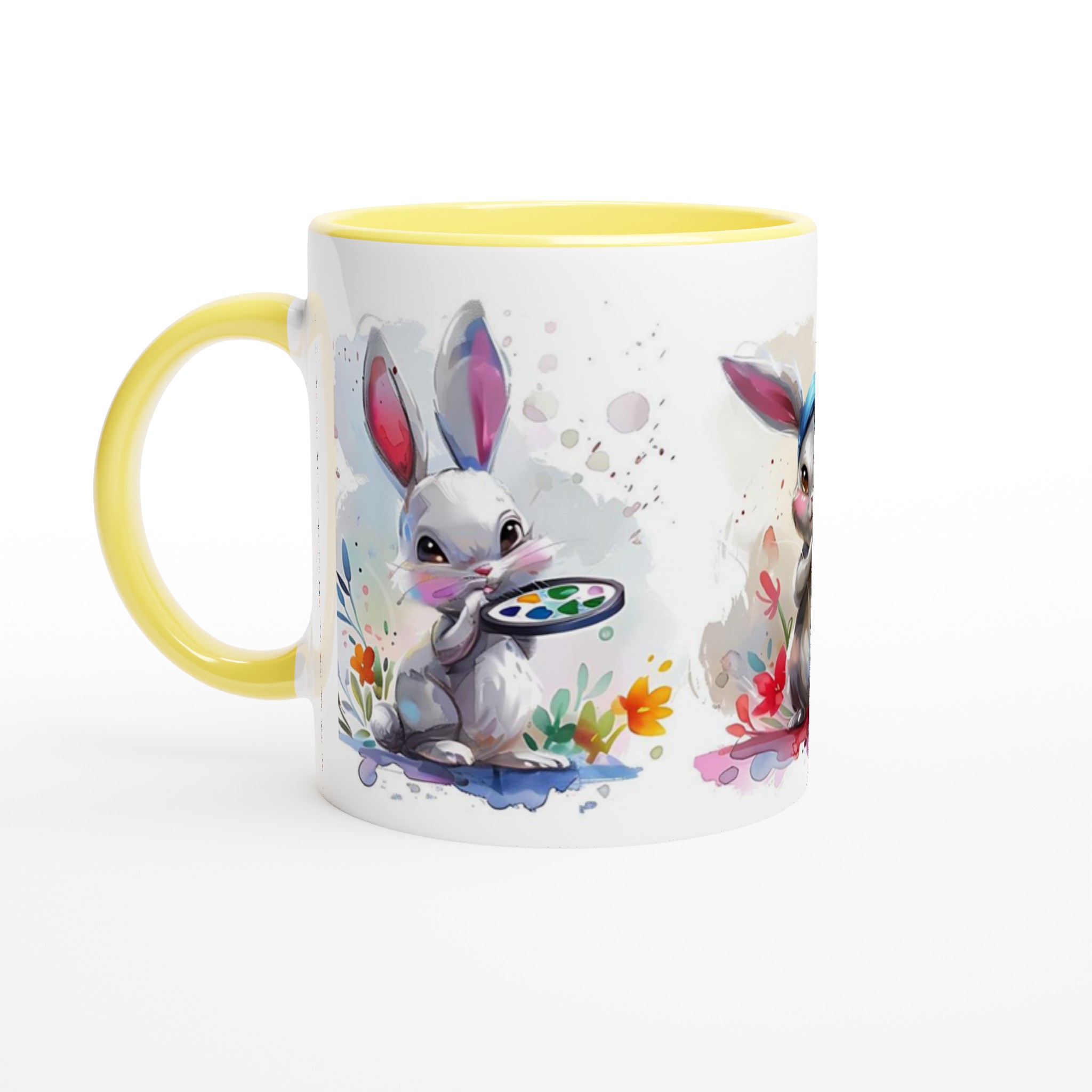 Konstnärliga Kaniner Keramikmugg – Charmig Akvarelldesign för Kaffe & Te i Flera Färger 5 807d8887-66dc-462f-8806-b1e6473c541c