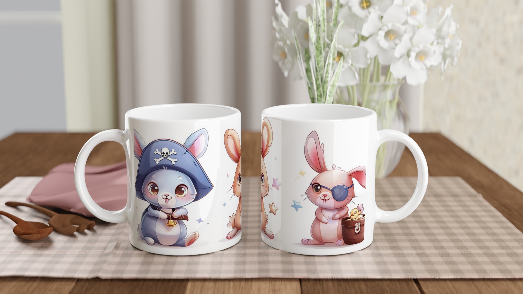 Söta Kaninmugg – Charmiga Pirat- och Kawaii-motiv för din favoritdryck | Välj bland 7 Färgstarka Nyanser 10 80ab1532-8ce3-448c-90fe-5e8302c97d77