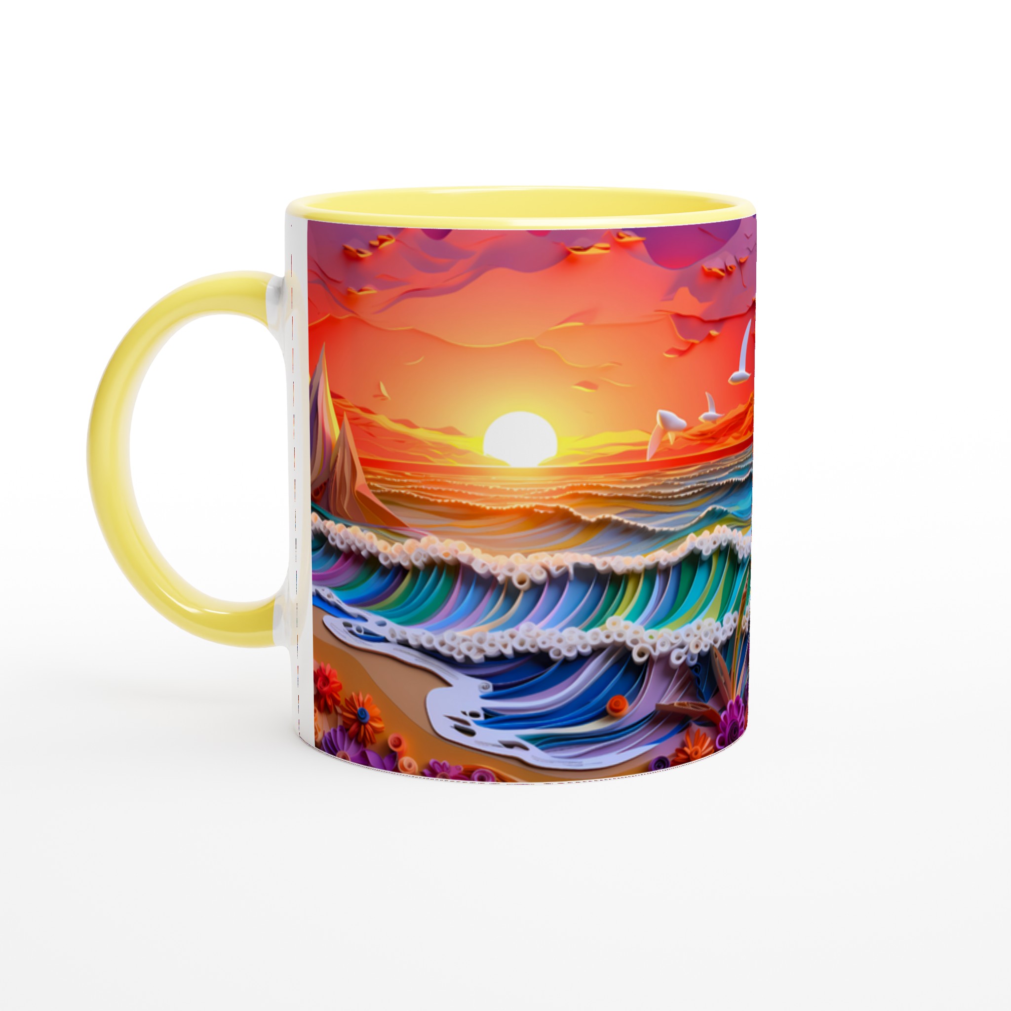 Abstrakt Solnedgång Keramikmugg - 11oz Konstnärlig Kaffemugg i Valfri Färg 6 80dae22d-a64d-4b1d-9d58-201acda3b319