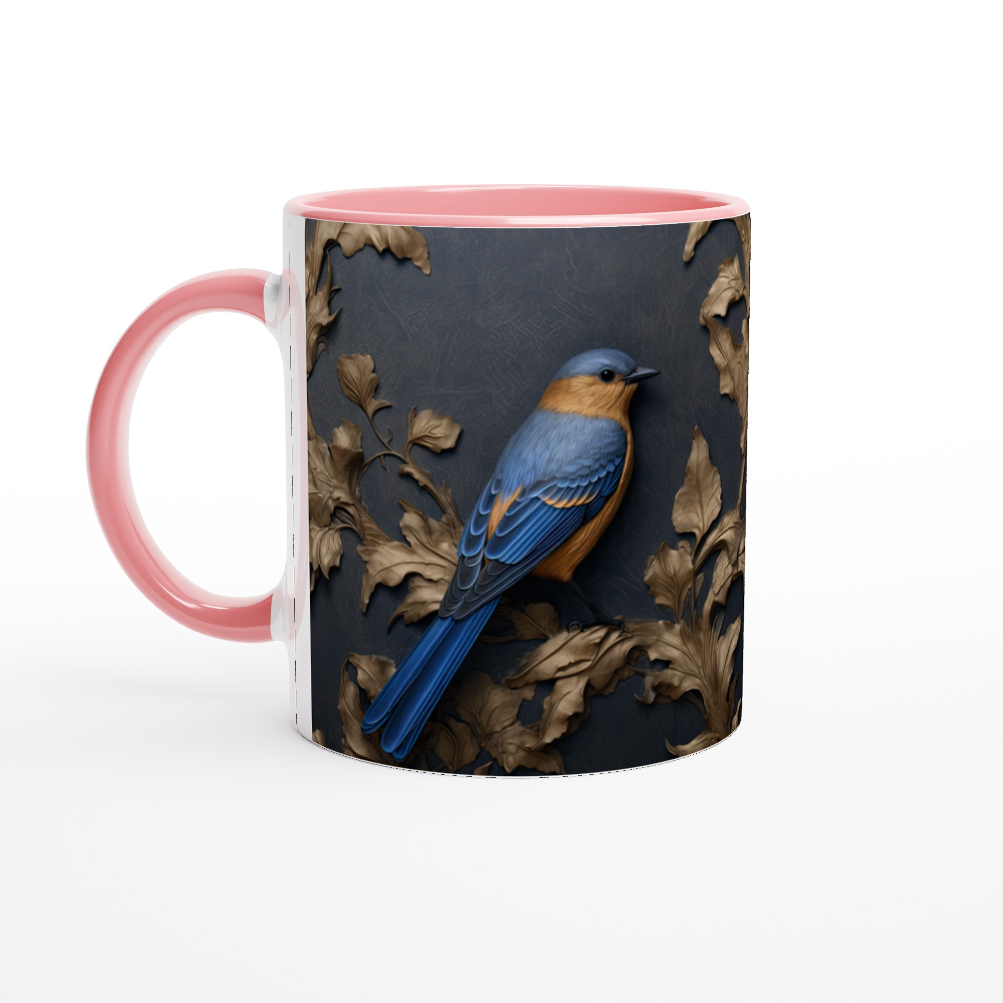 Elegant Blåfågel Keramikmugg - Lyxig Barockstil Kaffekopp i 7 Färger 6 81005b5f-8f5f-4870-95bd-b76c7c025124